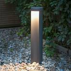 LED-Sockelleuchte Chandra, dunkelgrau, Aluminium, Höhe 45 cm