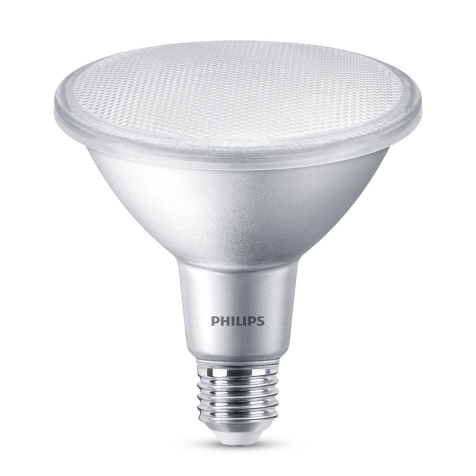 Philips reflectora LED E27 PAR38 13W 827 atenuable, E27, 13 W, etiqueta energética: F, longitud: 13.4 cm