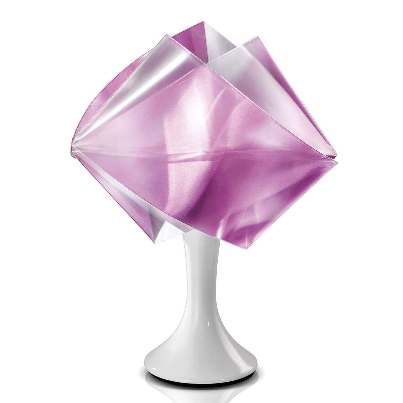 Slamp Gemmy Prisma - designer table lamp, violet, for Living / Dining Room, Lentiflex®, metal, E14, 6 W, H: 33 cm