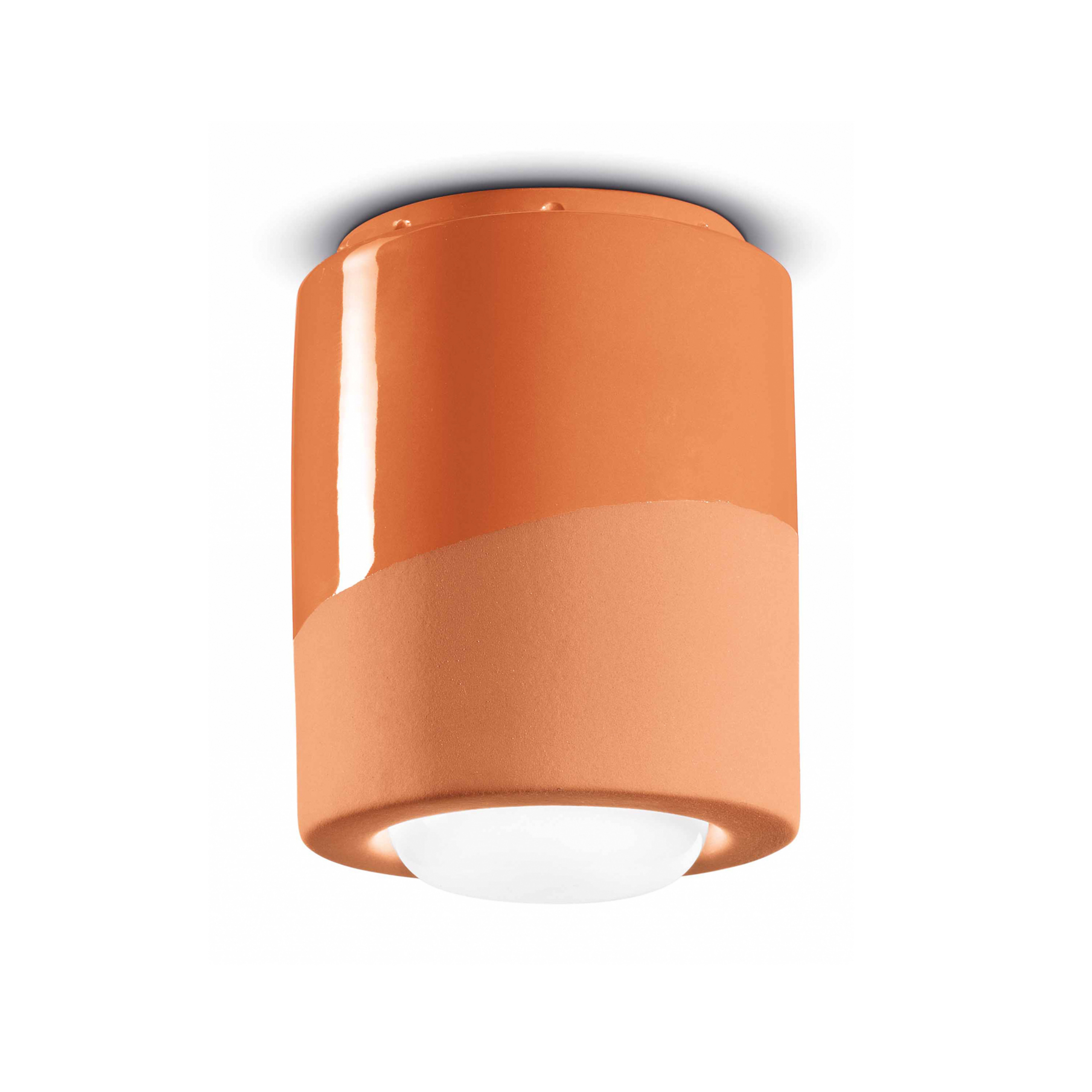 Plafonnier PI, cylindrique, Ø 12,5 cm orange
