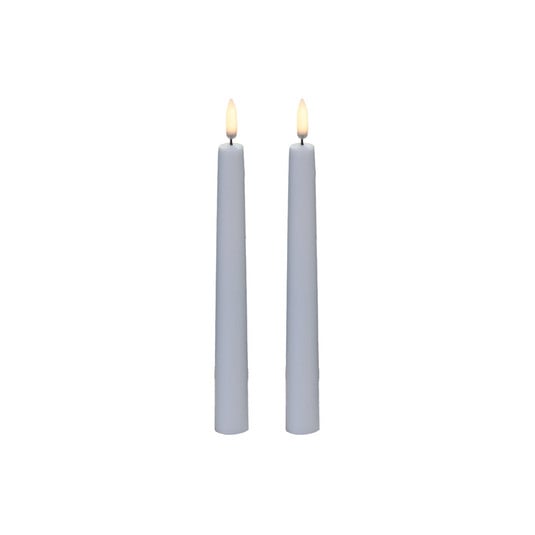 Taper Outdoor LED candle set of 2, H. 25 cm, white - Uyuni Lighting