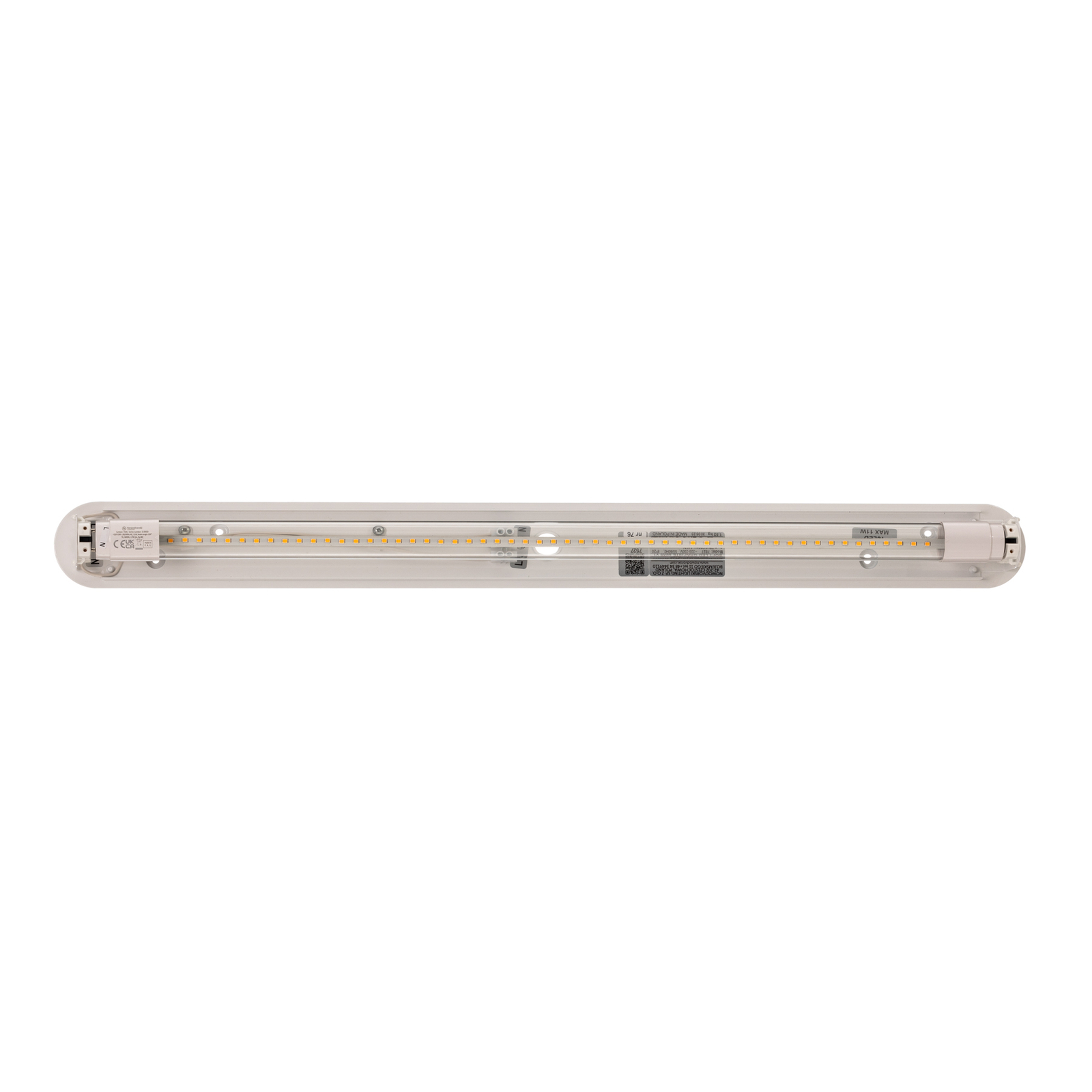Blød loftslampe, 63 x 6 cm, grafit, aluminium, G13