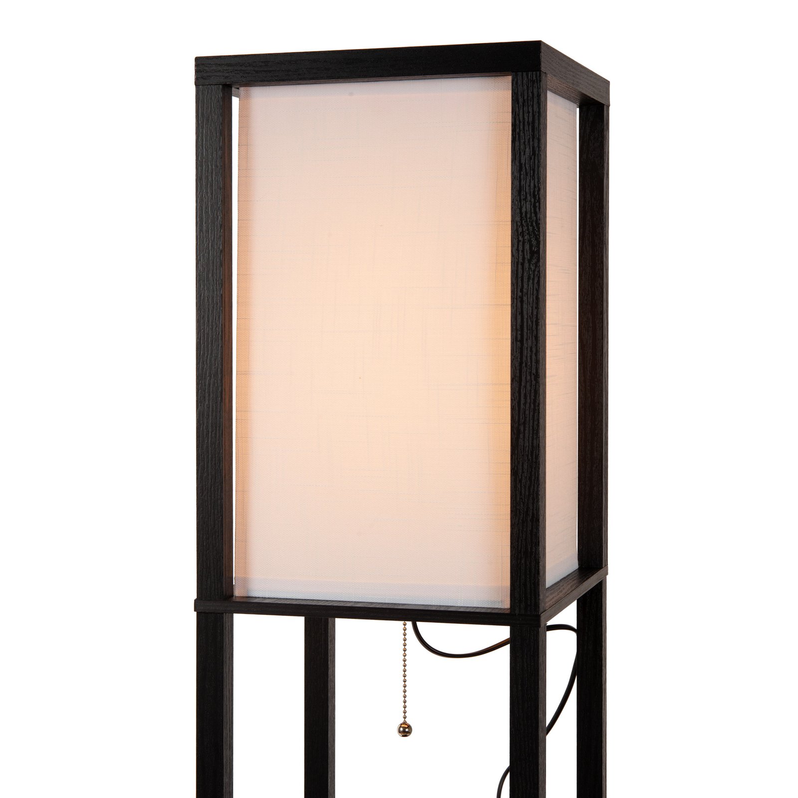 Menno vloerlamp, zwart, 162,7 cm, draadloze oplader