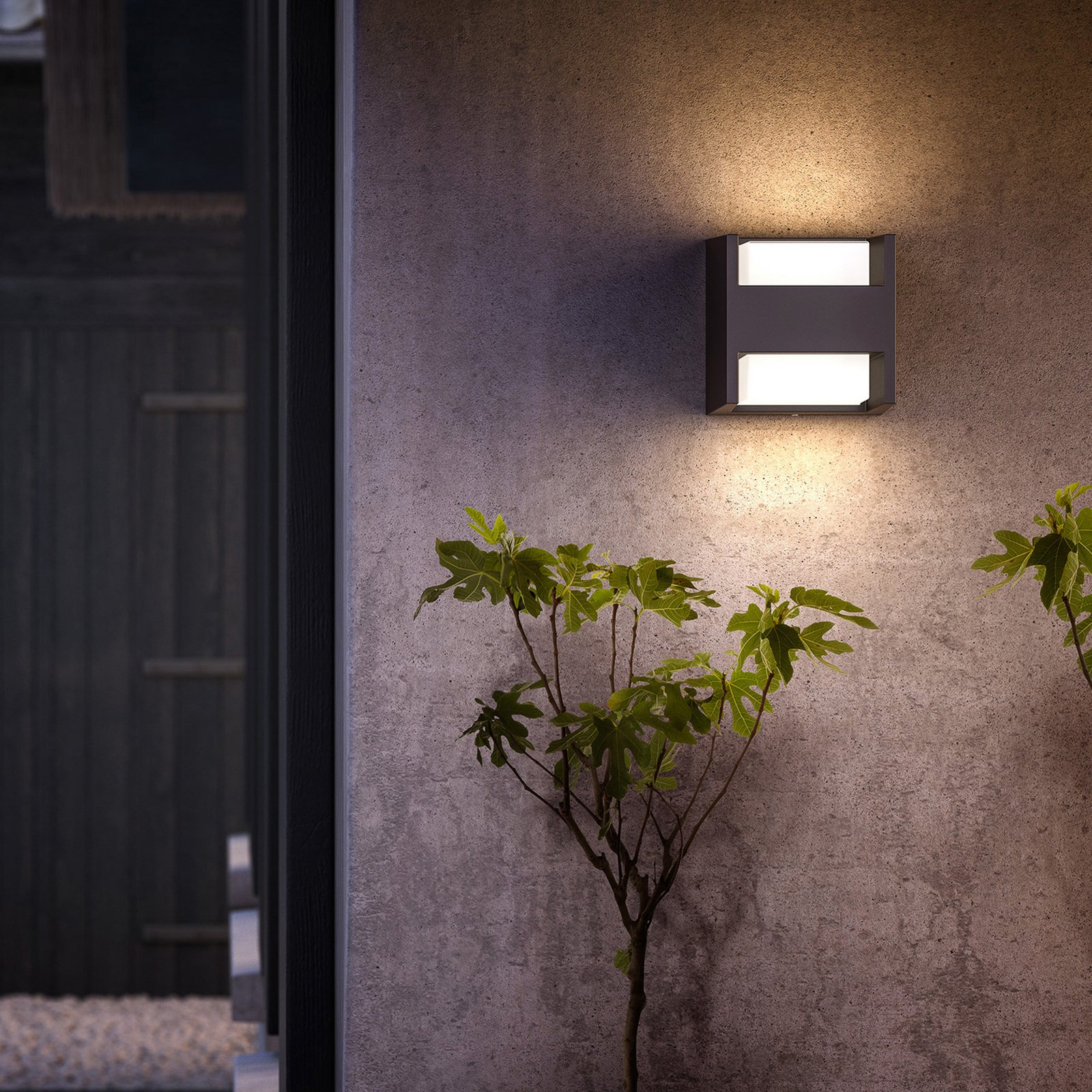 Philips LED лампа за външна стена Arbour, 2-крила, 2 бр. в опаковка, 2700 K