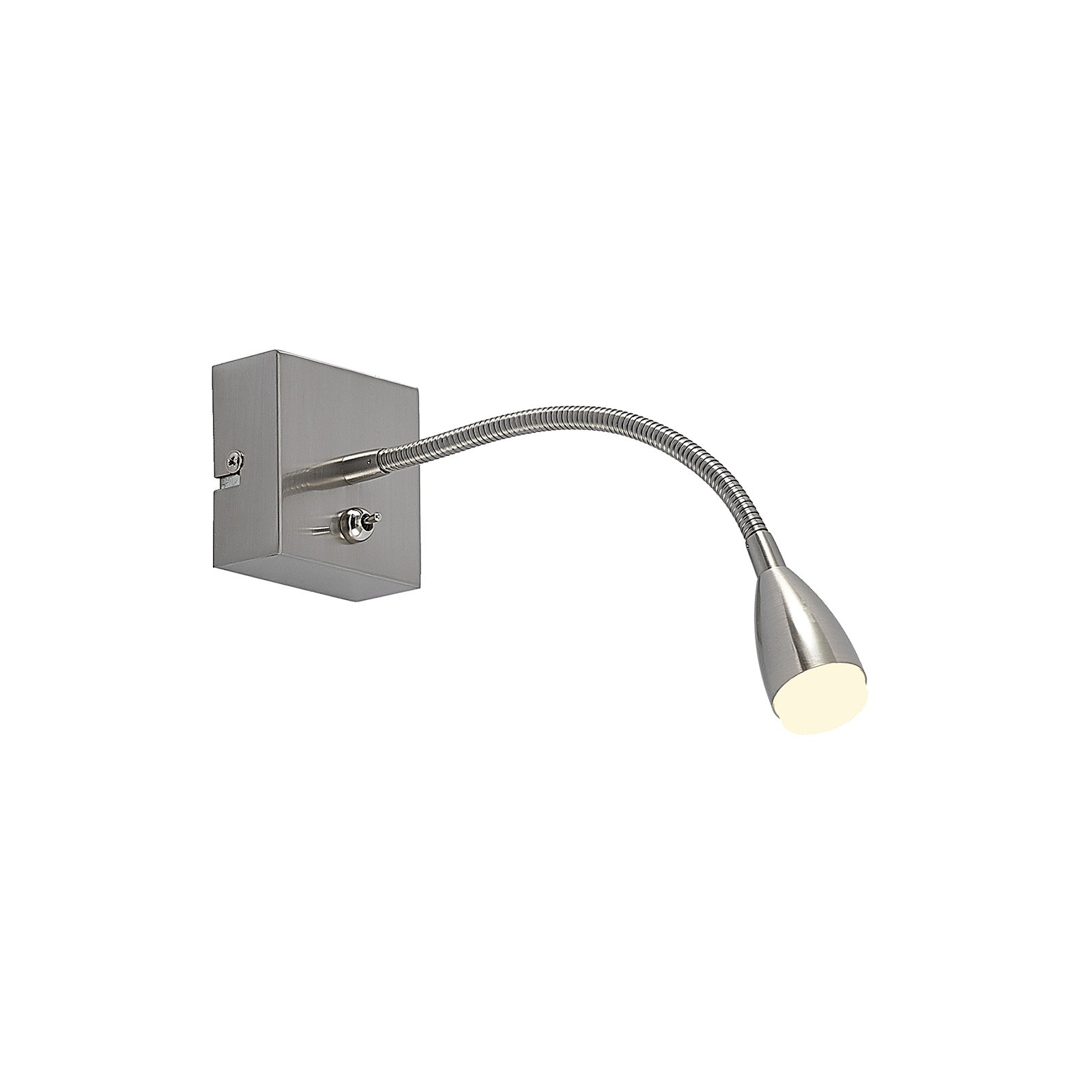 Lindby Jolka LED-Leselicht, Schalter, nickel