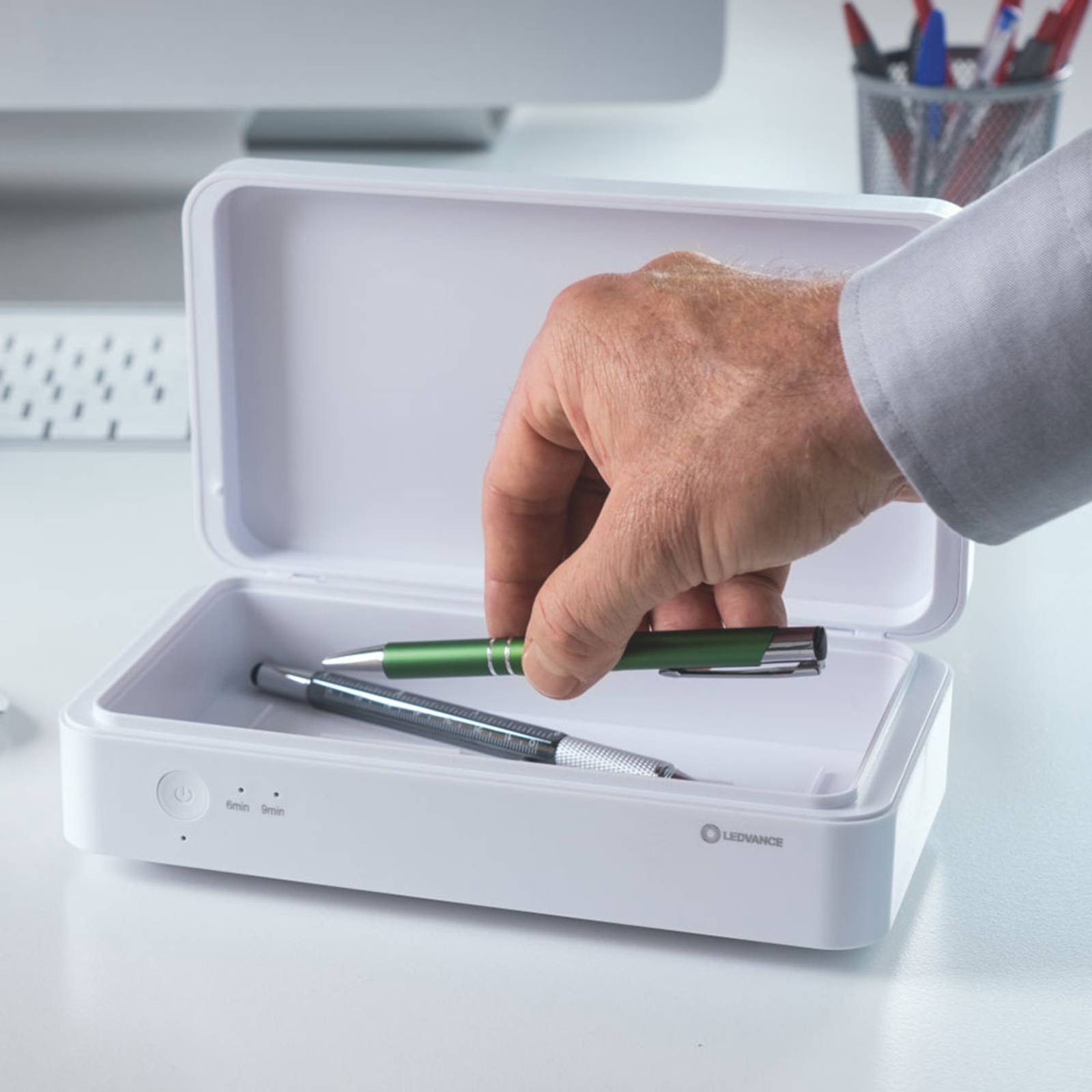 LEDVANCE mobile UV-C disinfection box, ABS plastic, 5 W, L: 21.9 cm, W: 12.6 cm, H: 6.3 cm