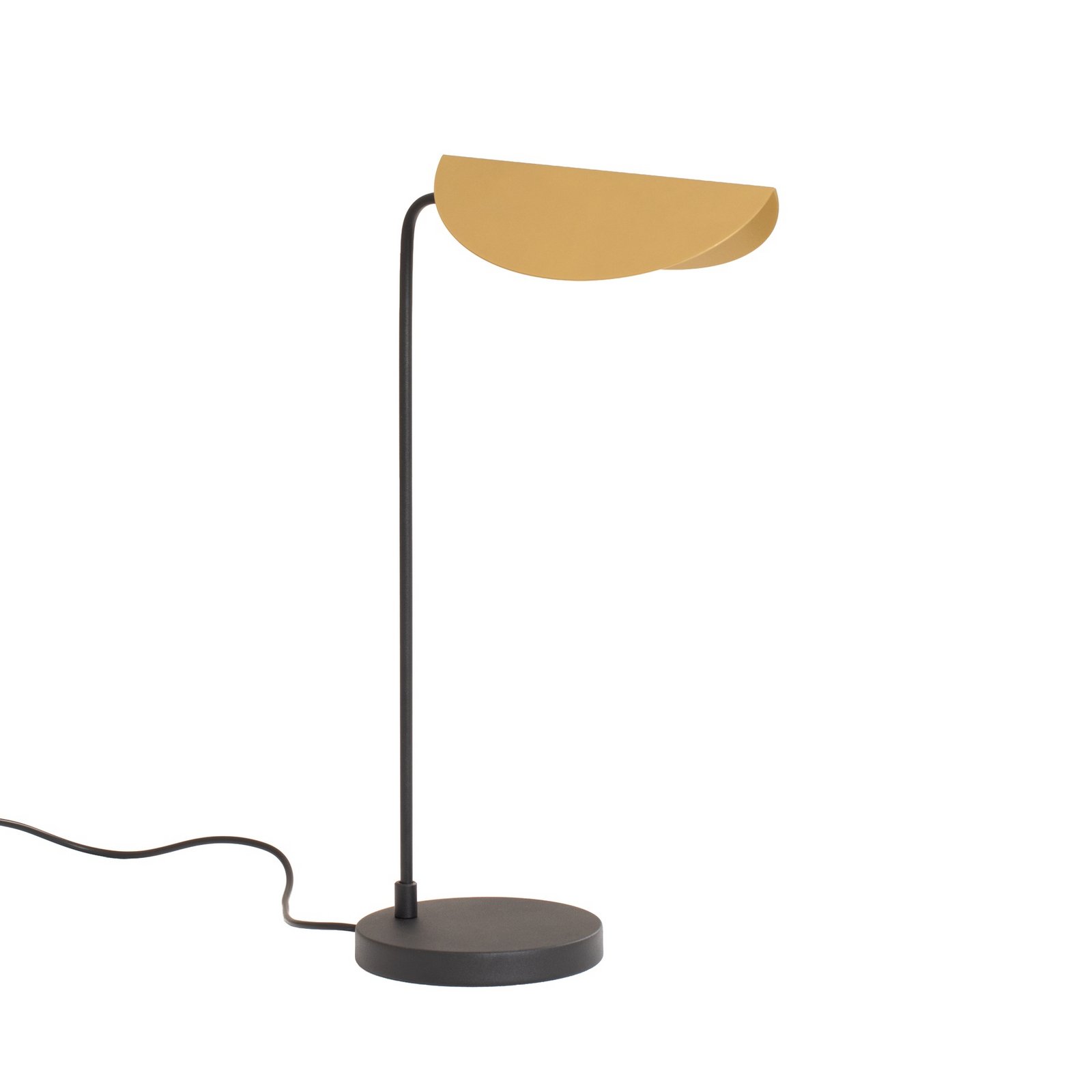 Bordlampe Corner, sort/guld, højde 57 cm, E14