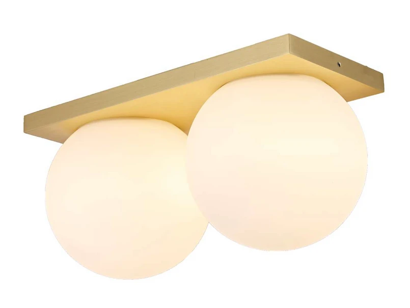 ANTIDARK - Palla C2135 LED ceiling lamp, brass/opal, dimmable
