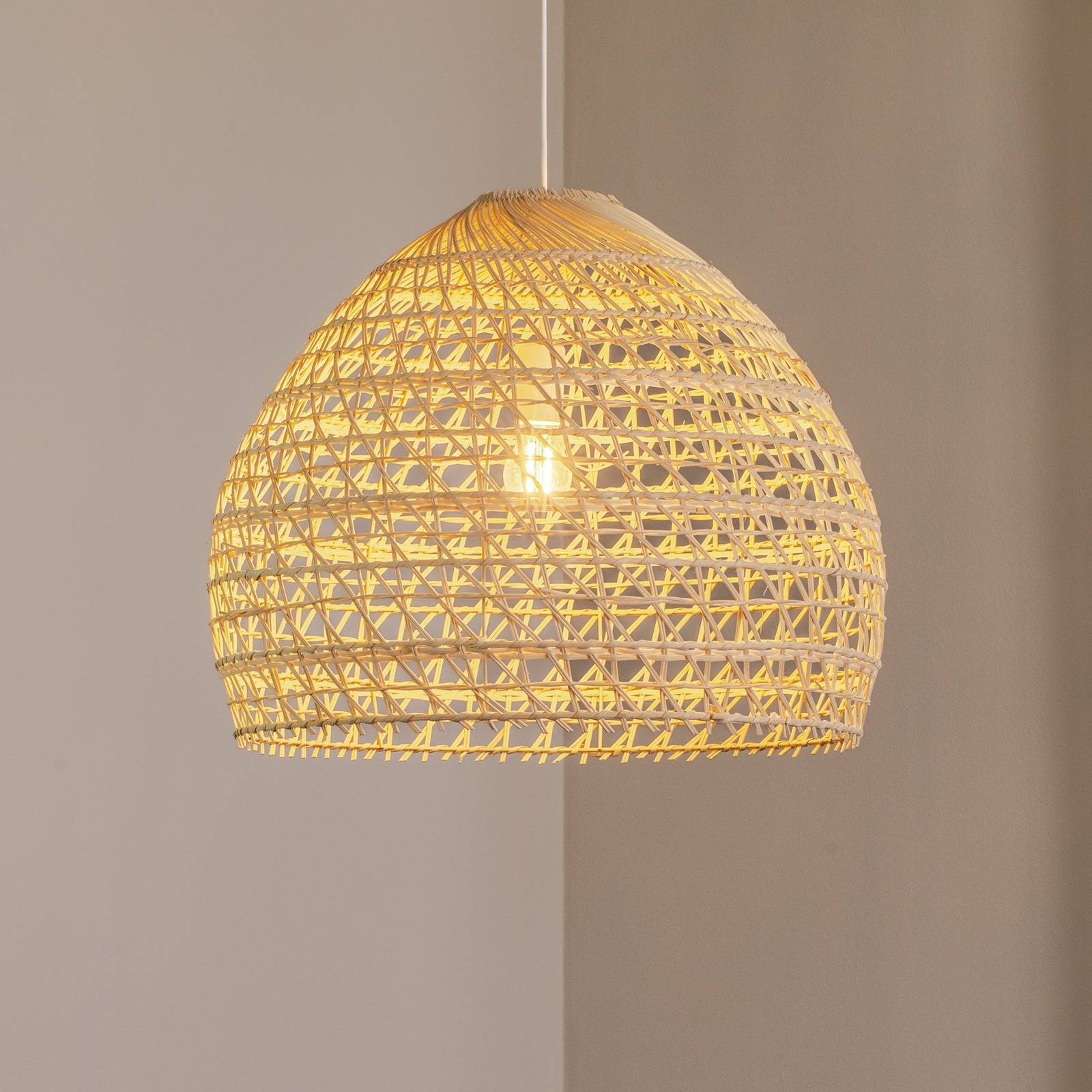 Hängeleuchte BOHO, Ø 60 cm, naturbraun, Rattan, E27 günstig online kaufen