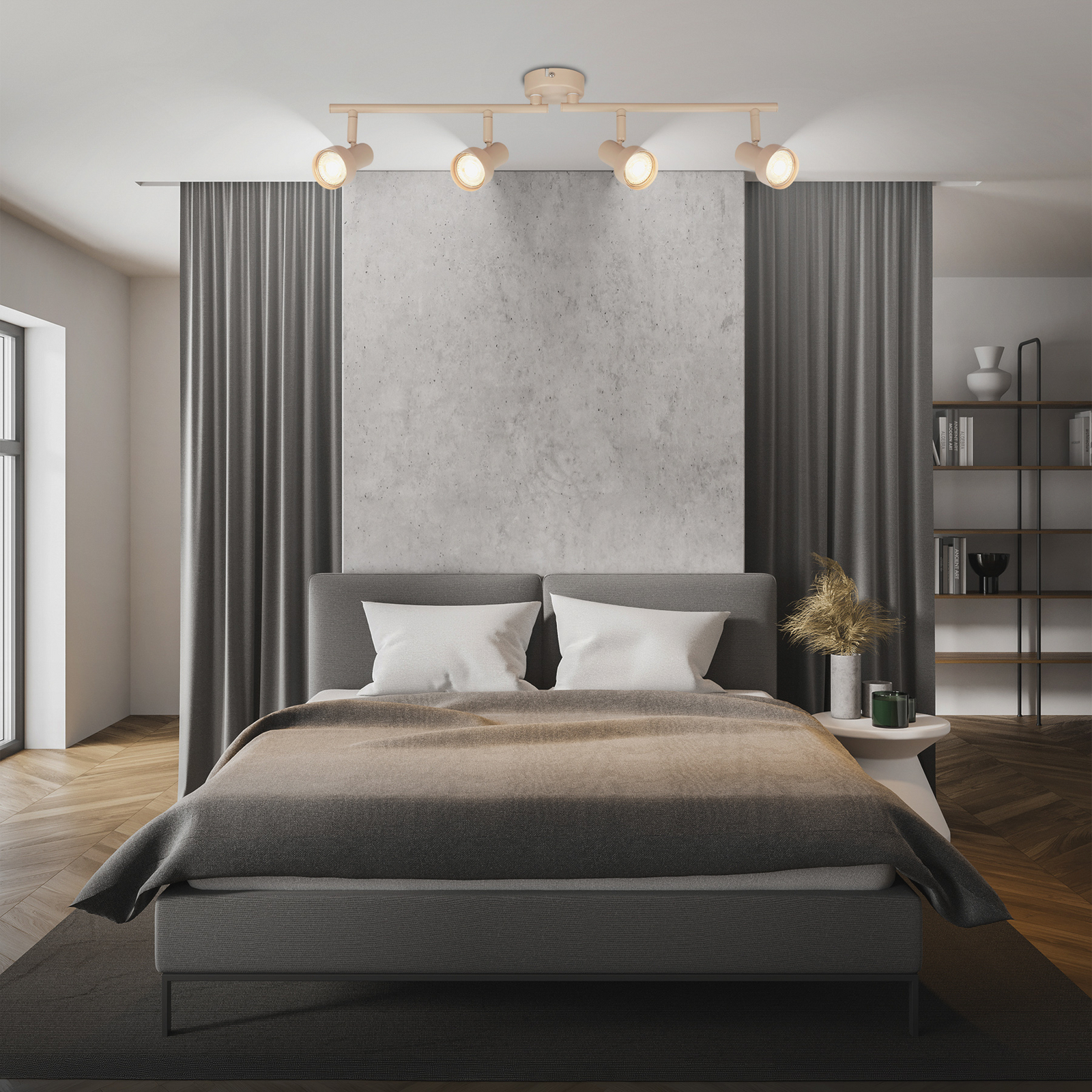 Laesüsteem Tapp, beež, pikkus 61 cm, 4-osaline, metall GU10