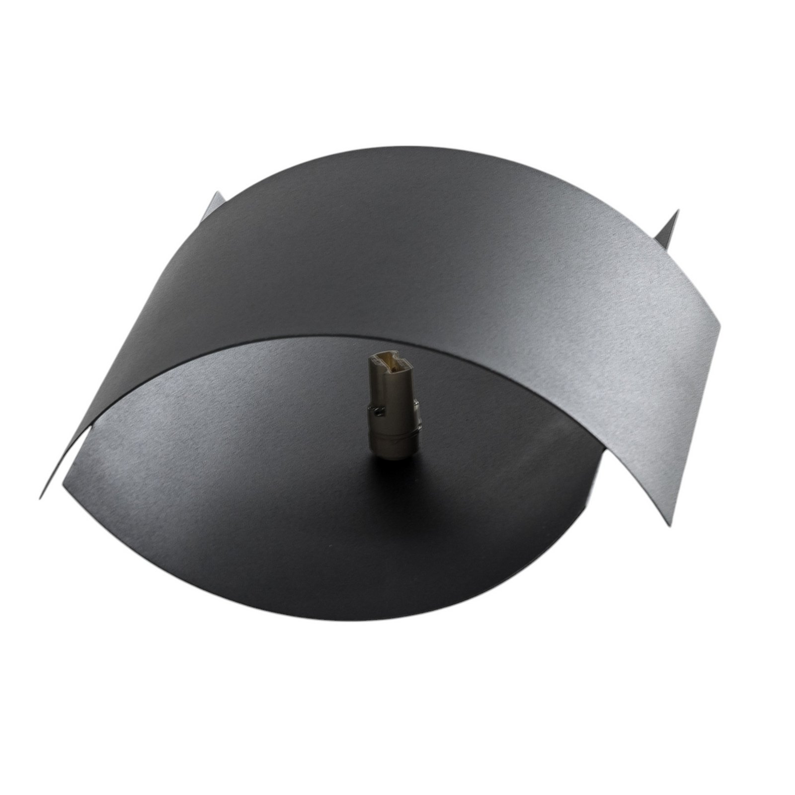 Pako wall lamp made of two steel plates in black