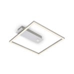 LED-Deckenleuchte Nici, alufarben, eckig, Bewegungsmelder
