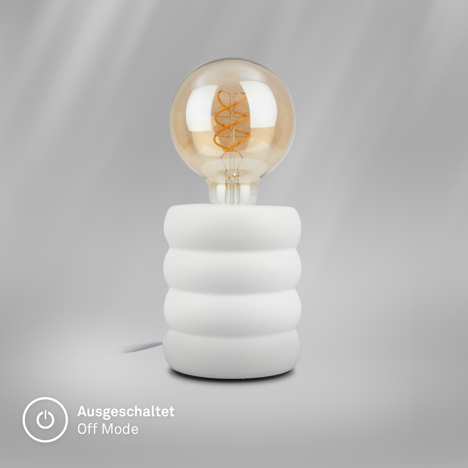 Lampa de masă Foam, alb mat, ceramică, E27, 25 W, Ø 10 cm Lampa de masă Foam, alb mat, ceramică, E27, 25 W, Ø 10 cm