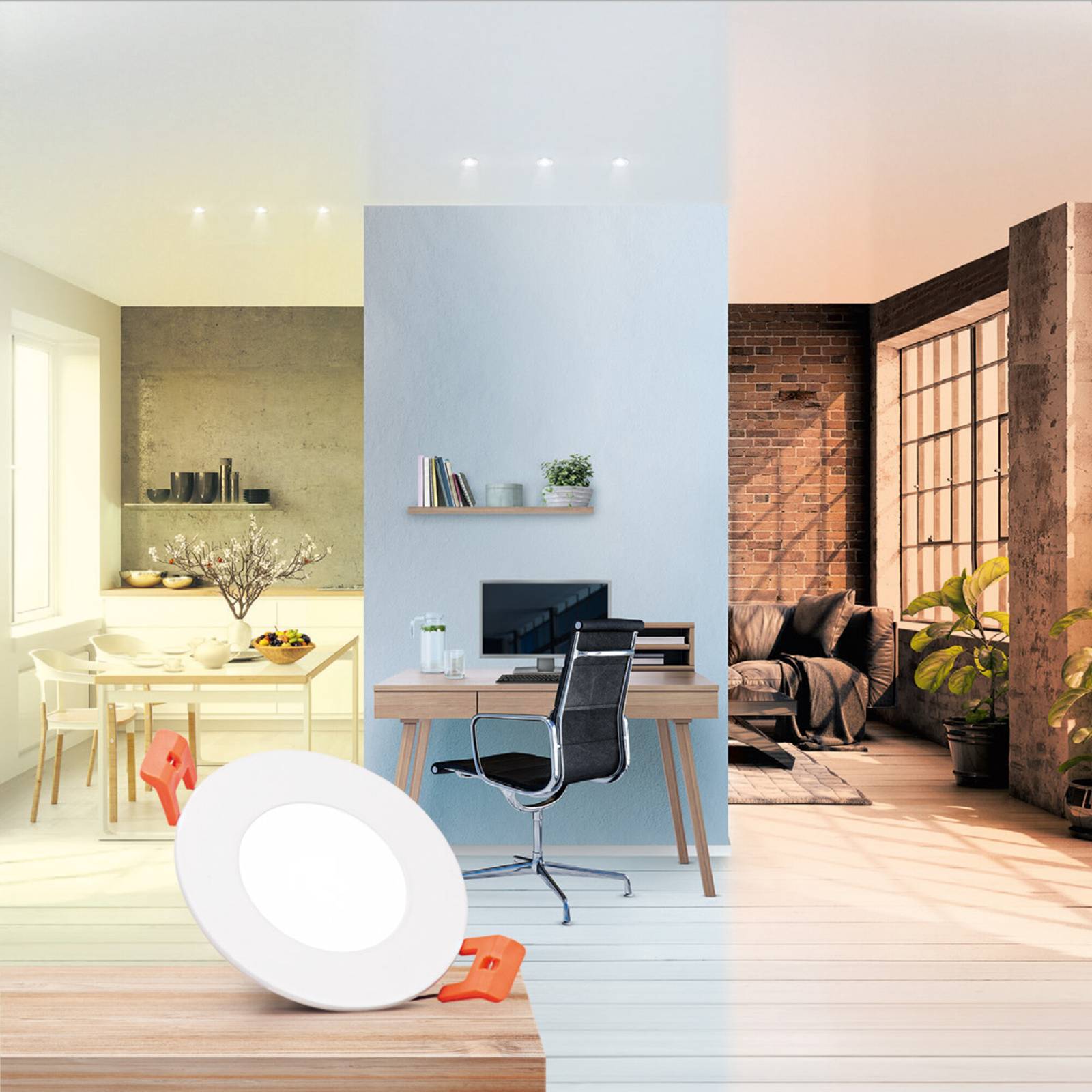 E-shop LEDVANCE SMART+ SUN@Home Slim zapustený biely Ø8,5cm