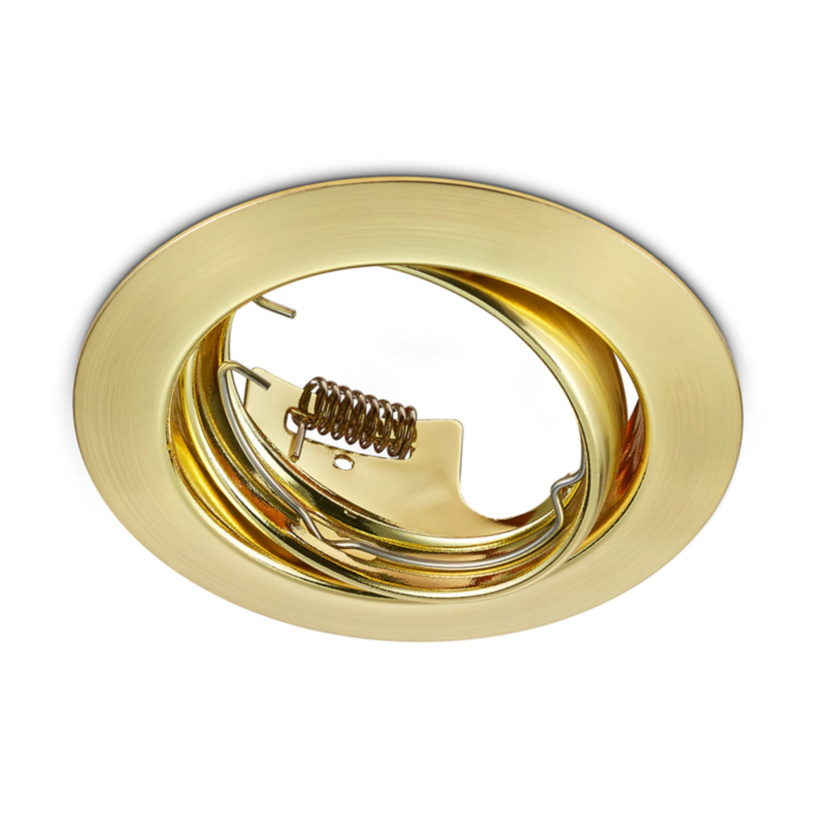 Round Jura recessed light in brass