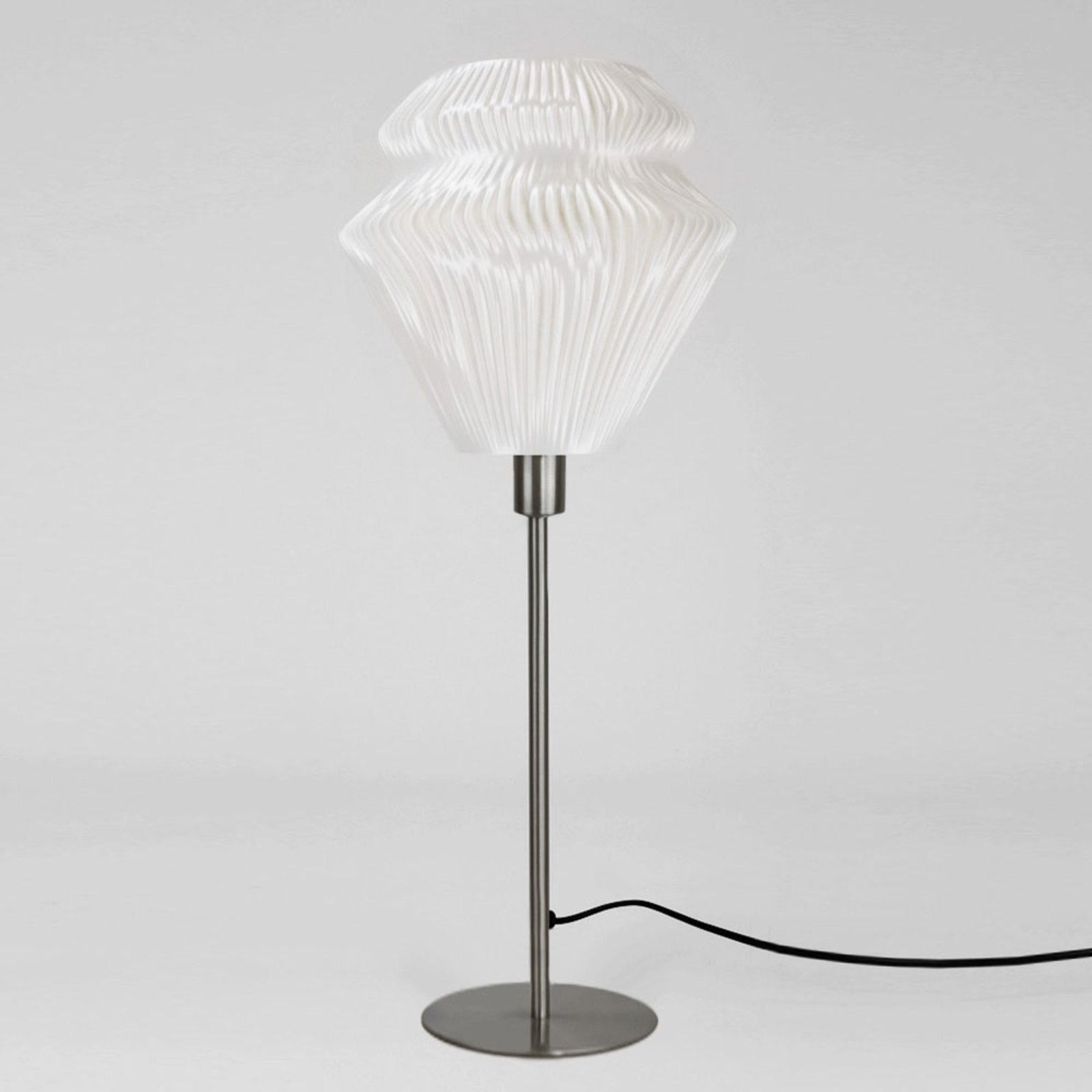 Lámpara de mesa Lamell de biomaterial, Ø 25 cm