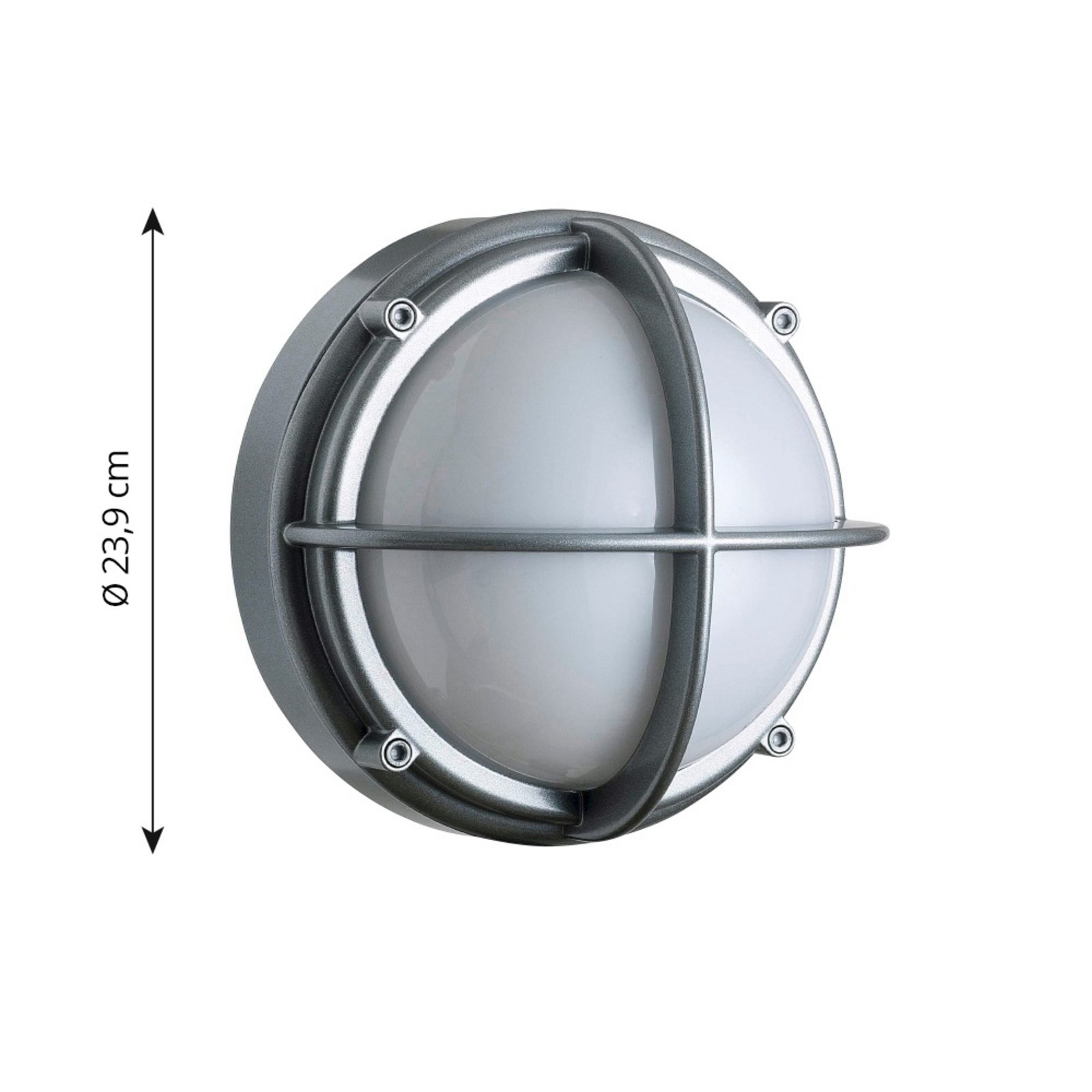 Skot utendørs LED-vegglampe, opal/aluminium – Louis Poulsen