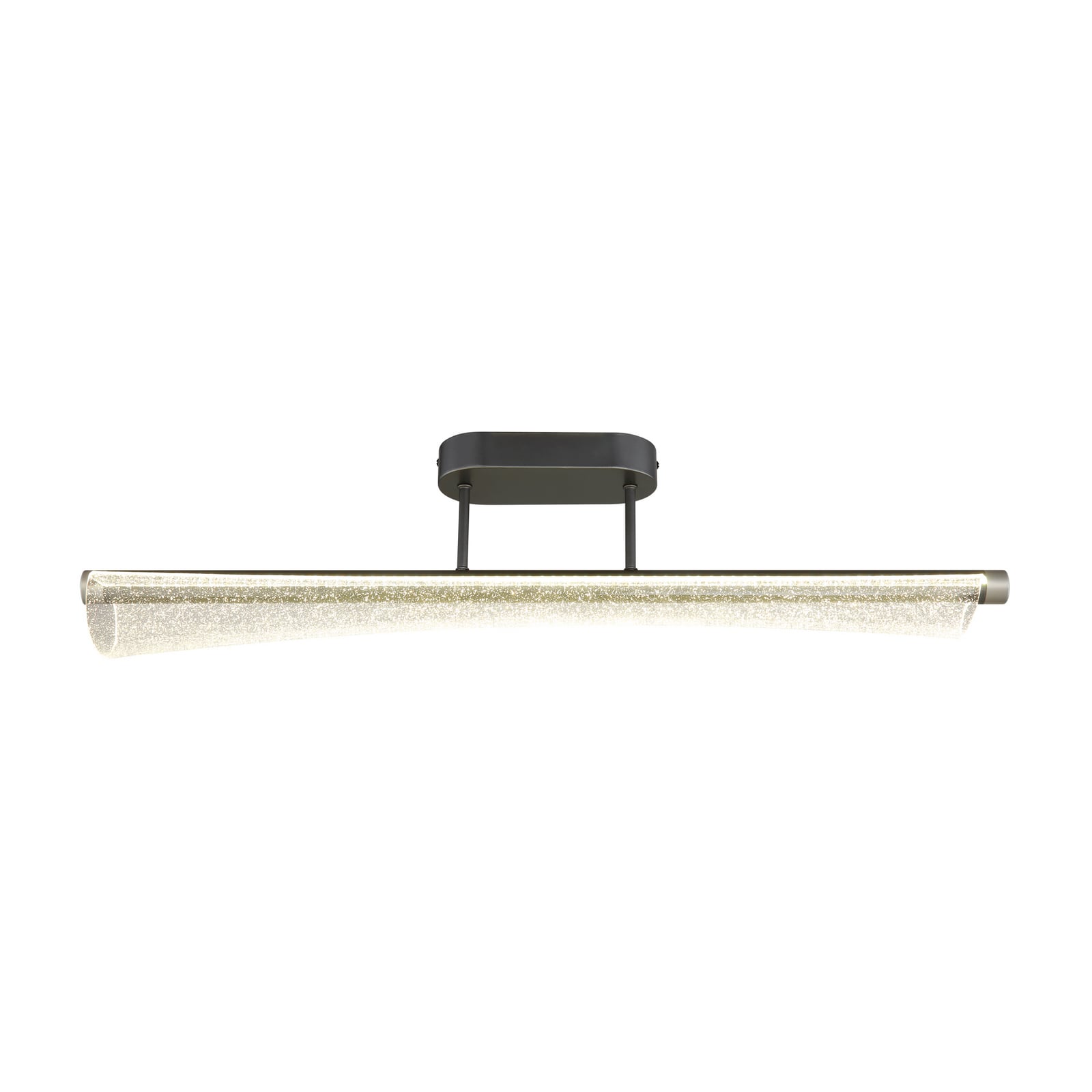 Plafonnier LED Malinda, transparent/anthracite, 81 cm de long, CCT Plafonnier LED Malinda, transparent/anthracite, 81 cm de long, CCT