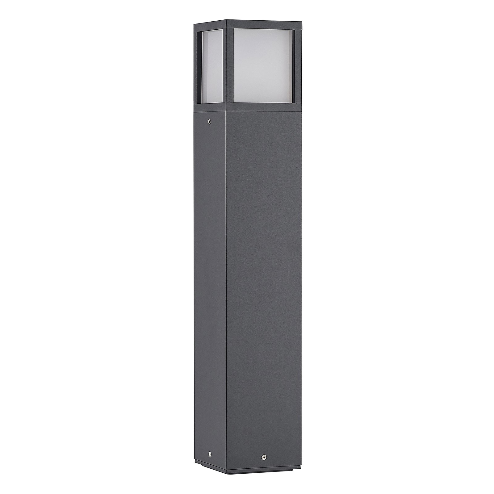 Lucande Wegeleuchte Dewari, E27, 65 cm, dunkelgrau, IP54