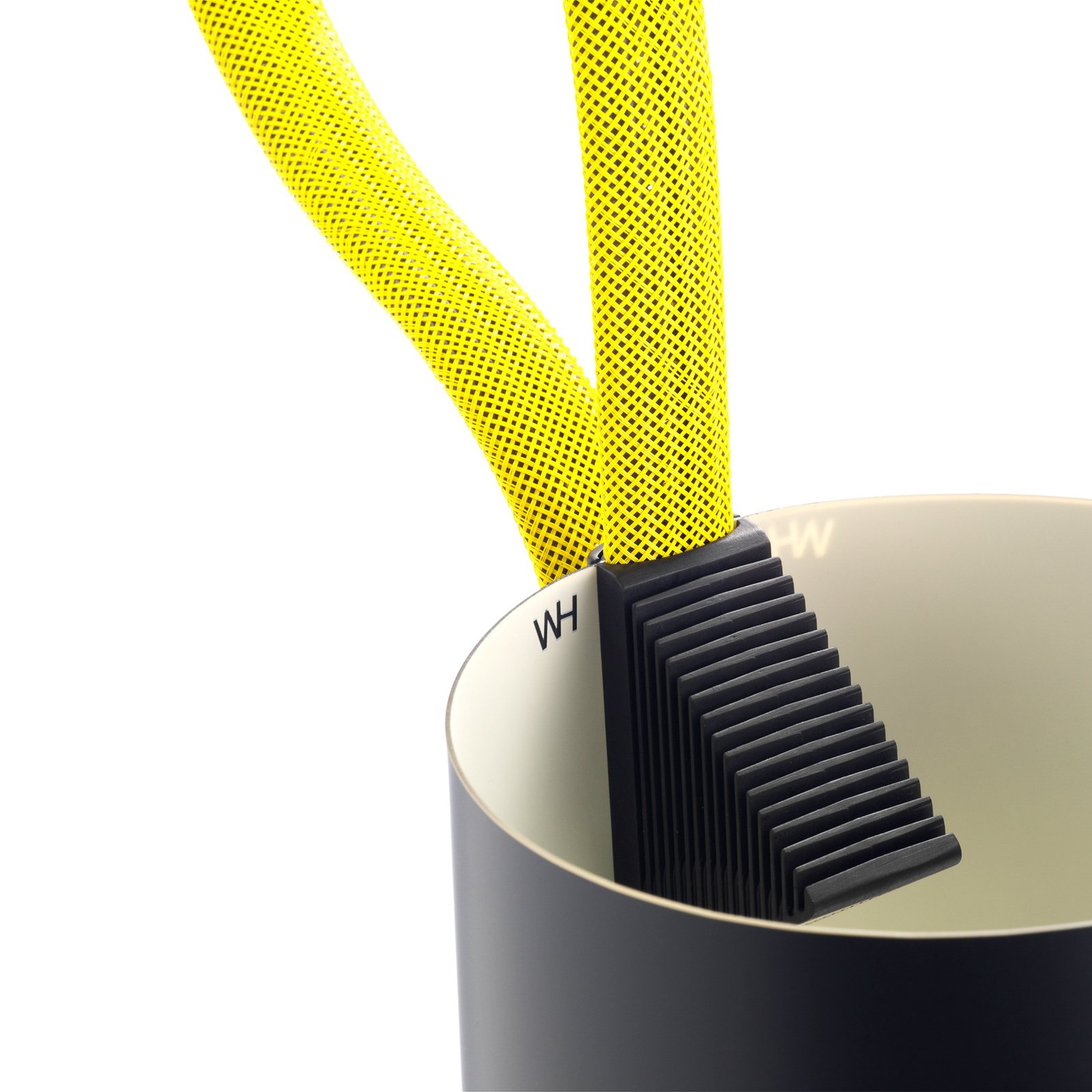 HAY Rope Trick -LED-lattiavalo musta/keltainen