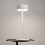 Maytoni LED rechargeable table lamp AI Collaboration, aluminium, white