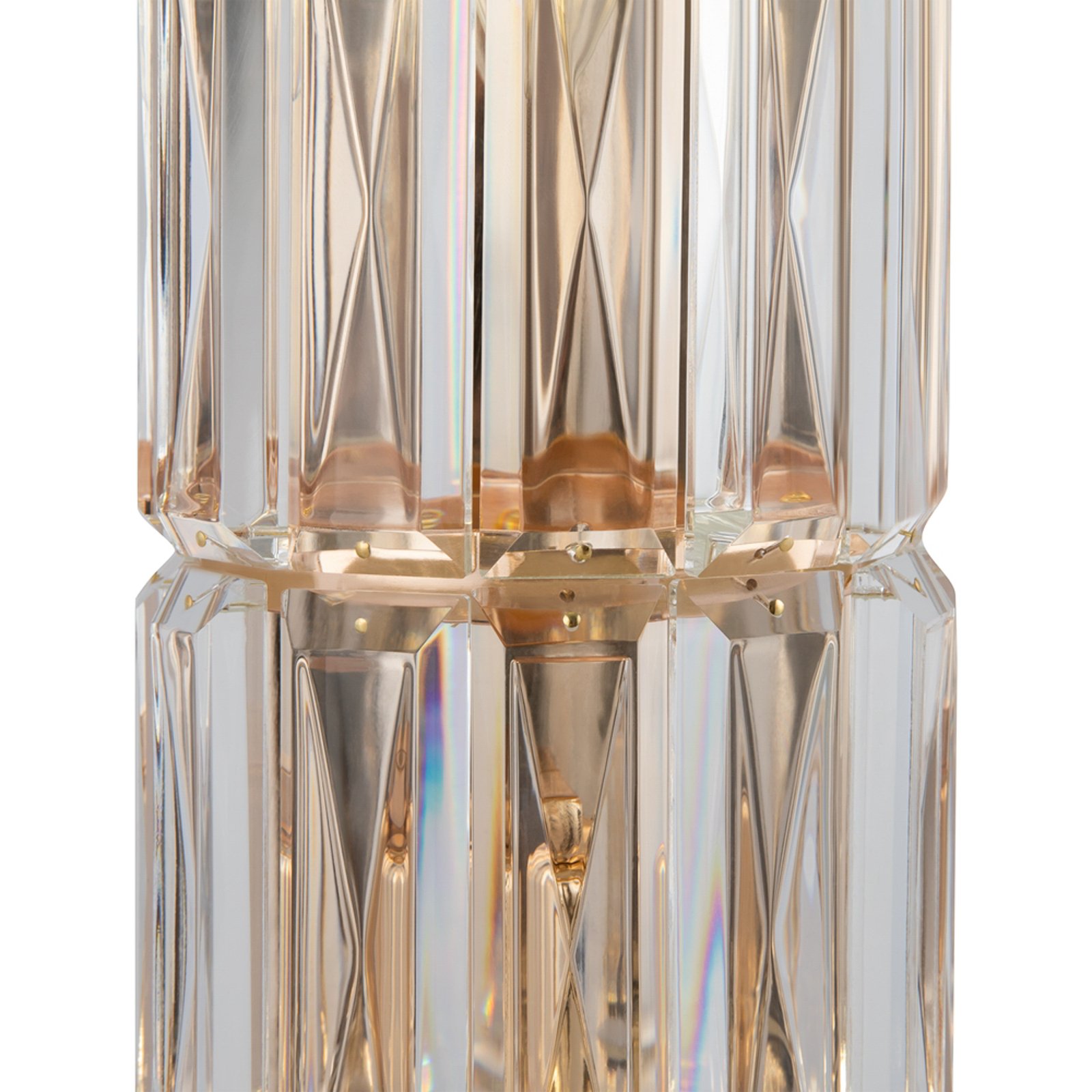 Maytoni Facet wall light, height 75.2 cm, gold-coloured, glass