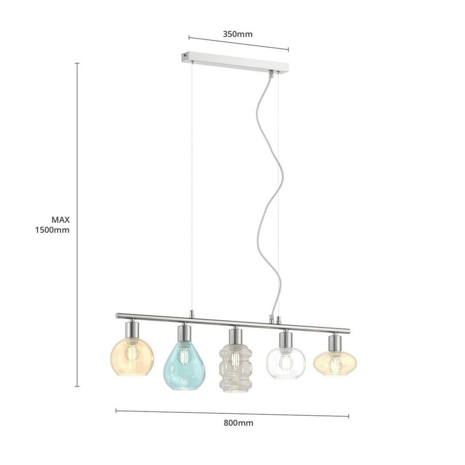 Tamina Lustră Pendul Multi/Transparent - Lindby