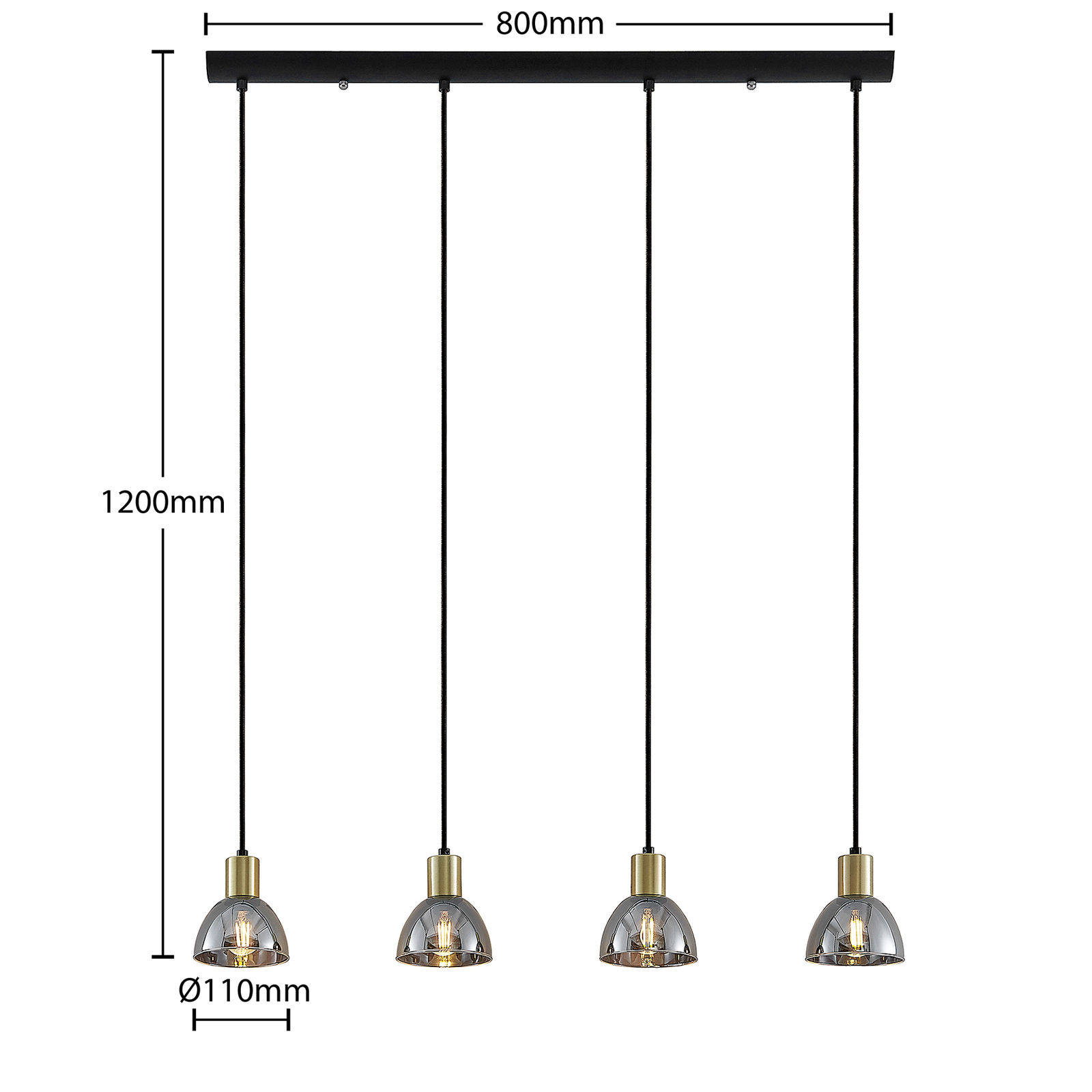 Lindby Aniol lámpara colgante, 4 luces