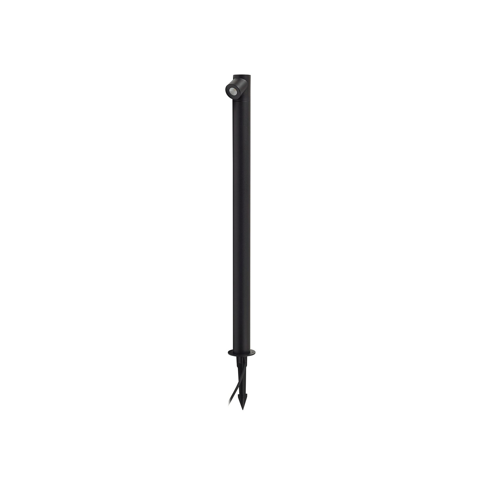 Lindby LED path light Luzian, height 80 cm, black, ground spike