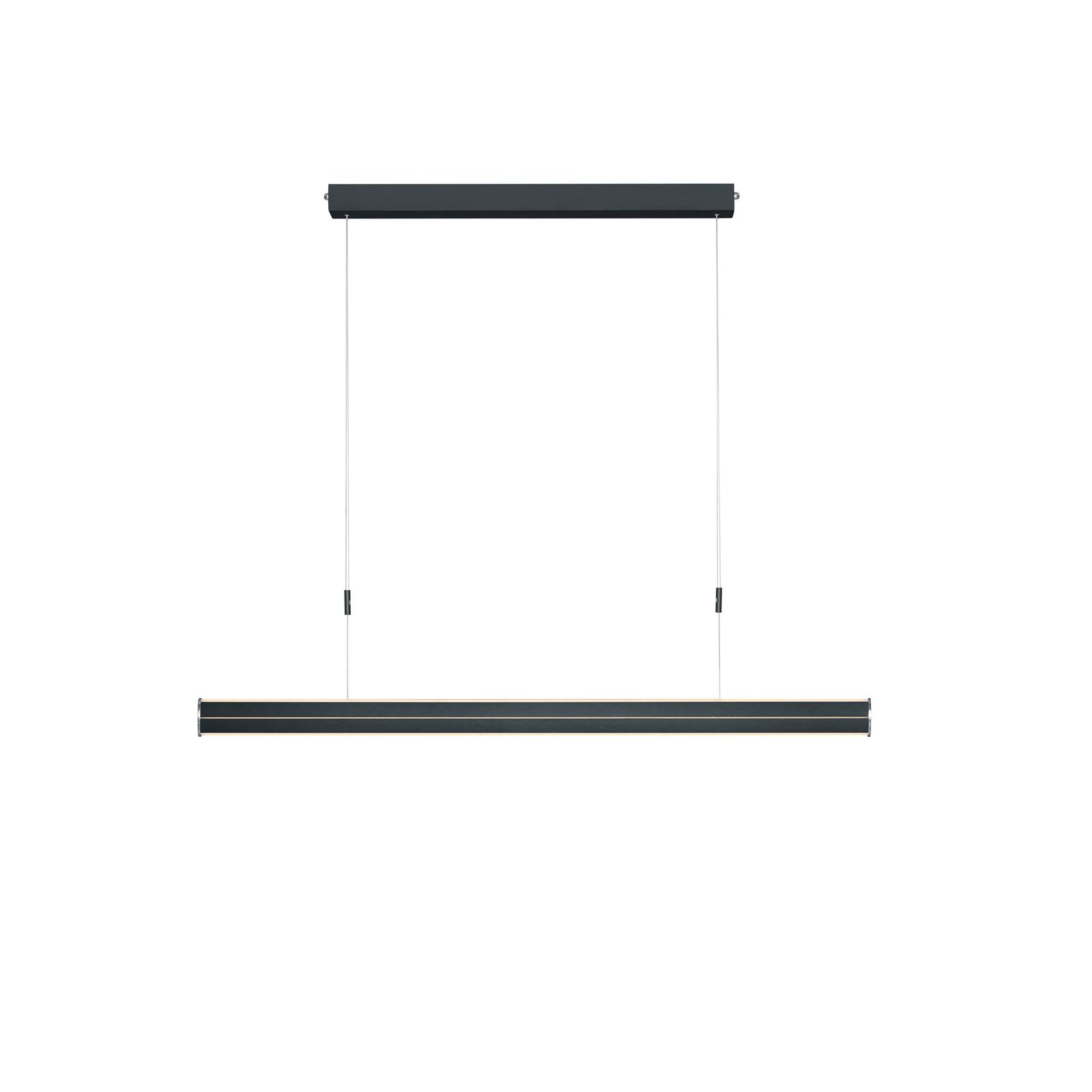 BANKAMP Pure F LED pendant ZigBee dim anthracite, for Living / Dining Room, metal, 45 W, energy efficiency: A+, L: 109 cm, W: 2.5 cm