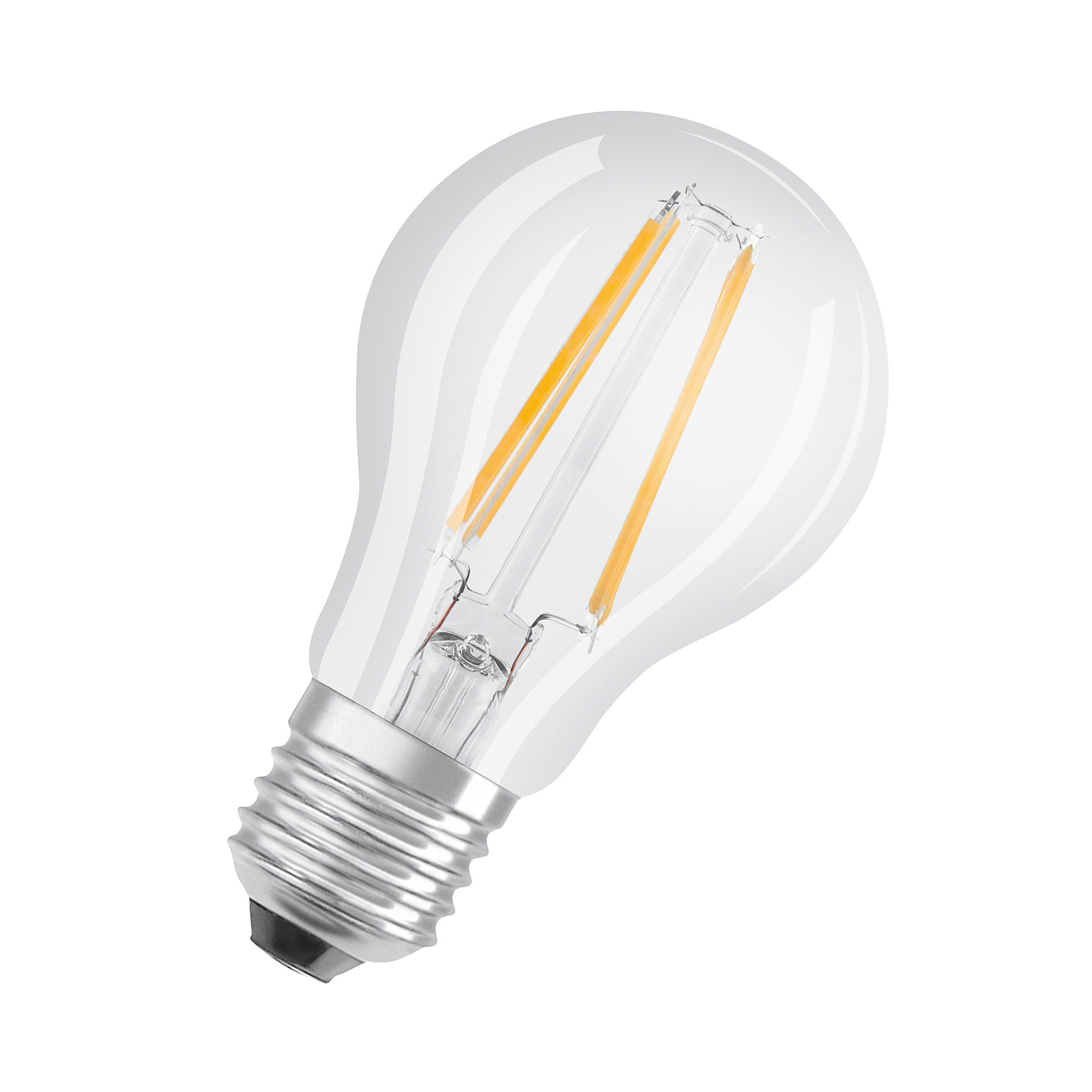 E27 7W 827 filament LED bulb, set of two
