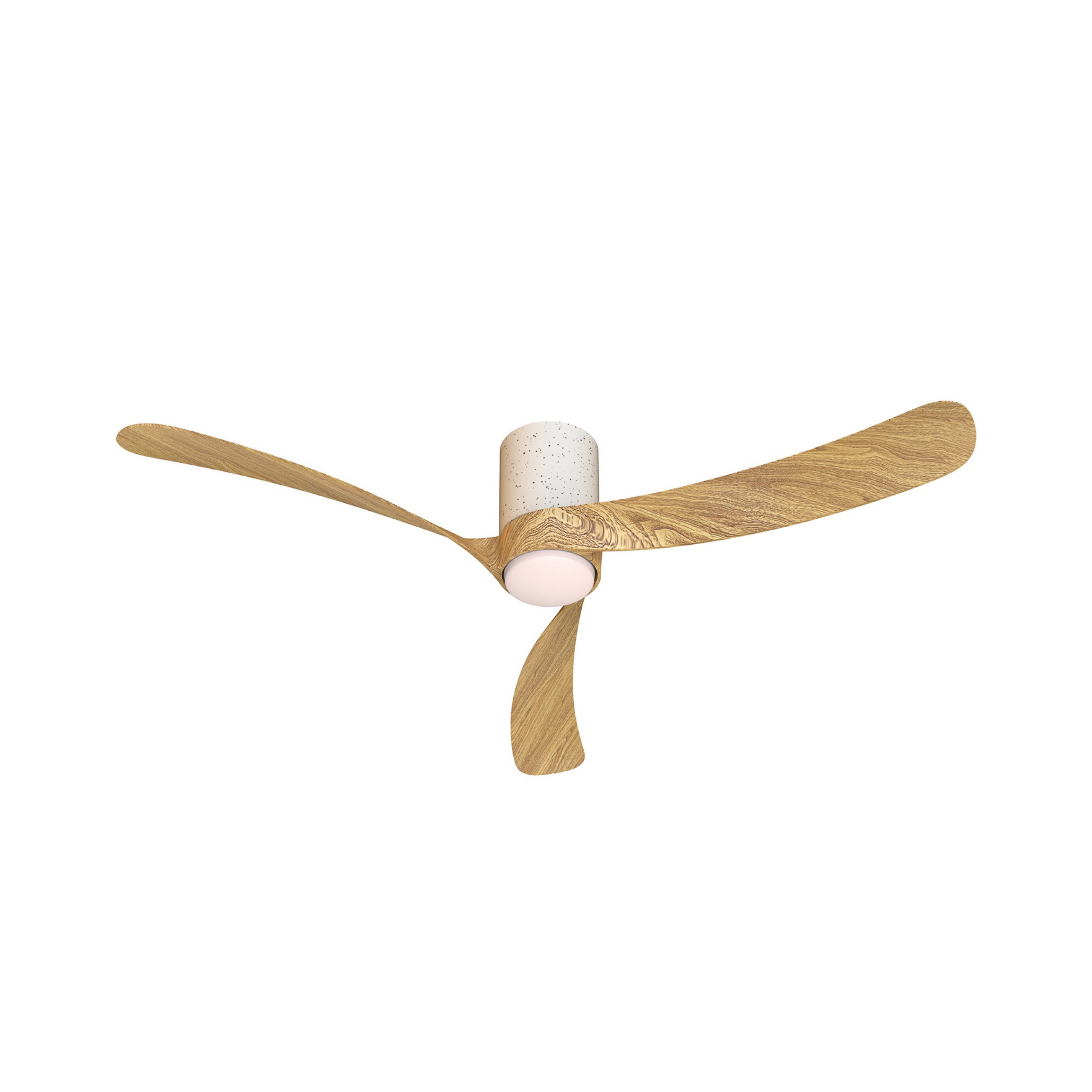Ventilateur de plafond LED Nemo II L blanc/bois, courant continu, silencieux -