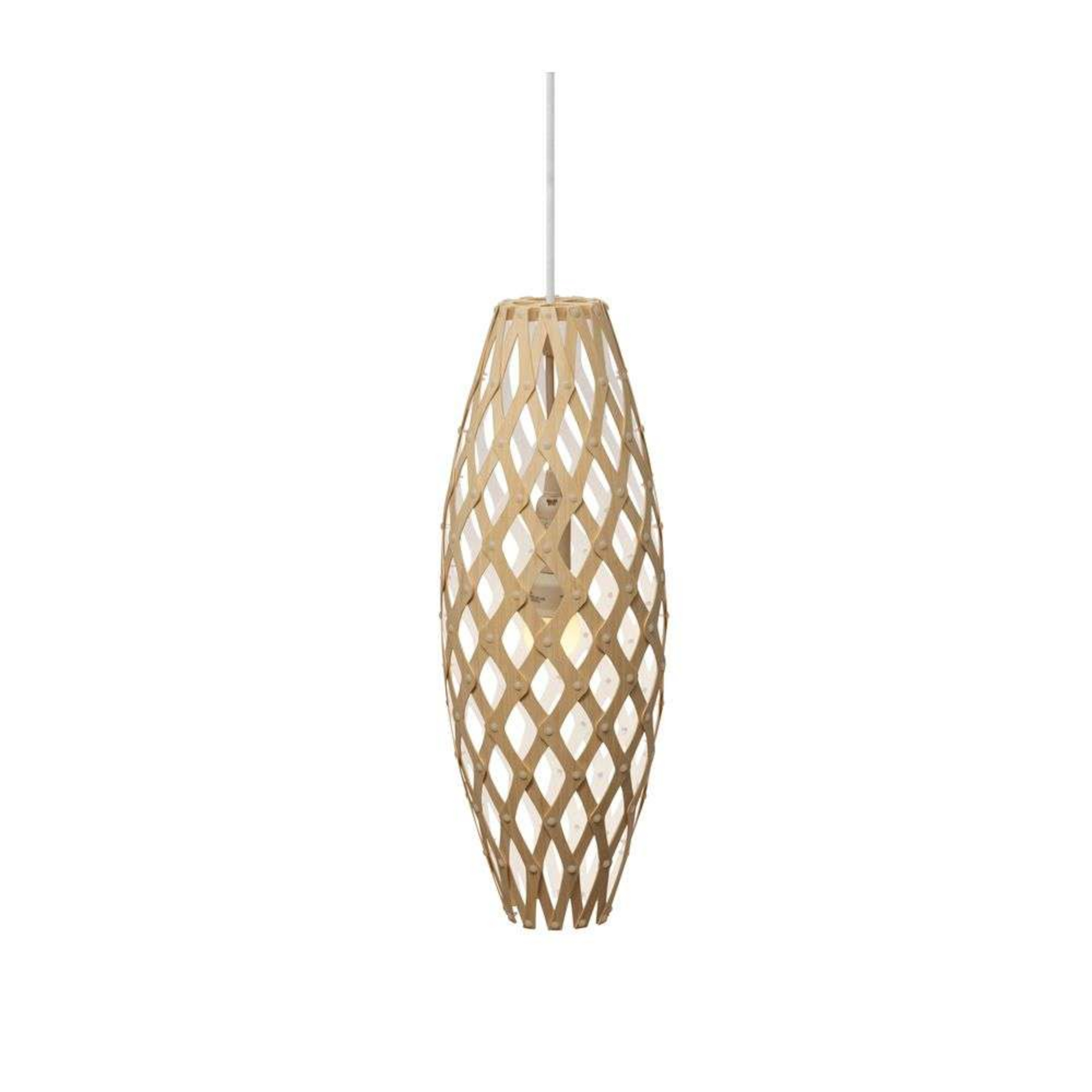 Hinaki Lampada a Sospensione H50 Bianco 1 Lato - David Trubridge