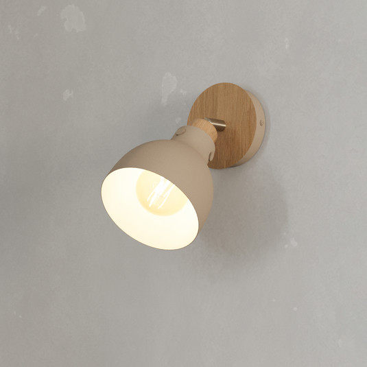 Wandleuchte Arrecife sand/Holzoptik