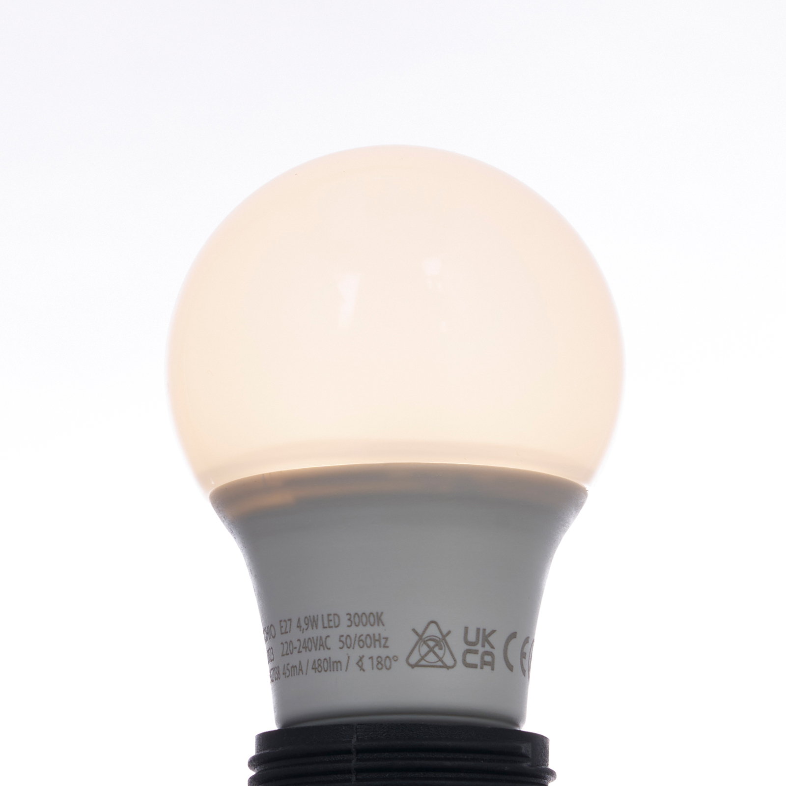 Arcchio LED-lampa E27 A60 4,9W opal 3 000K 480 lm