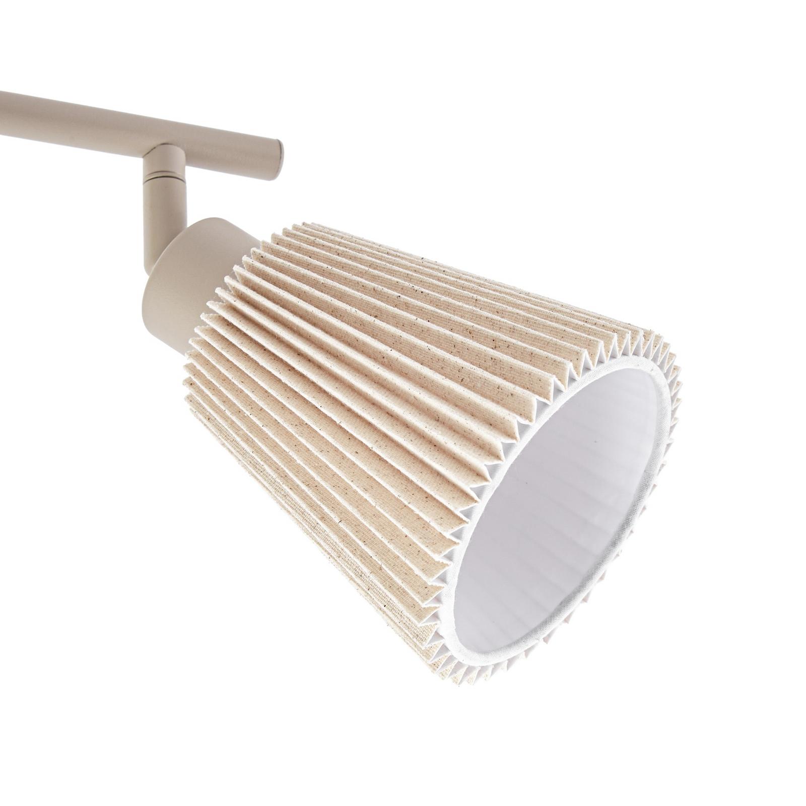 Spot pour plafond Percy, à 3 lampes, beige, lin, 70 cm - Nola Spot pour plafond Percy, à 3 lampes, beige, lin, 70 cm - Nola