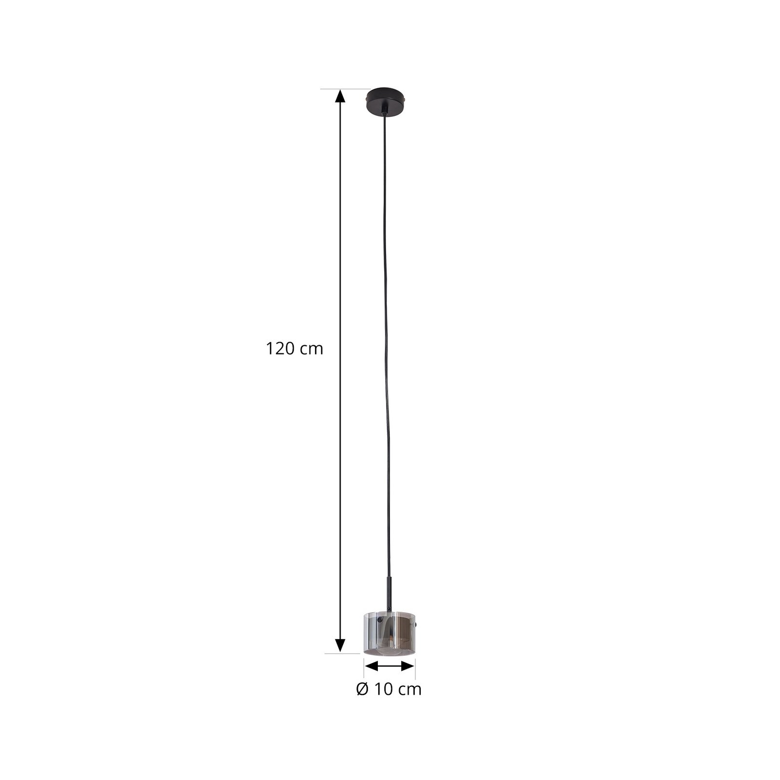 Lindby viseča svetilka Jyla, enogorka, črna mat, GX53