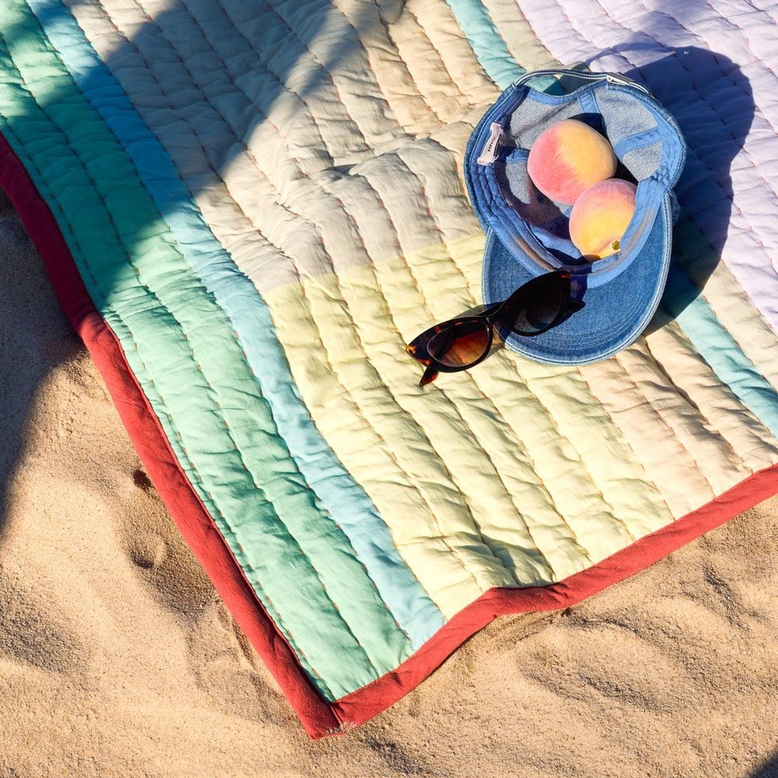 Pavillion Decke, korall/multifarbig, 140x200 cm - HÜBSCH