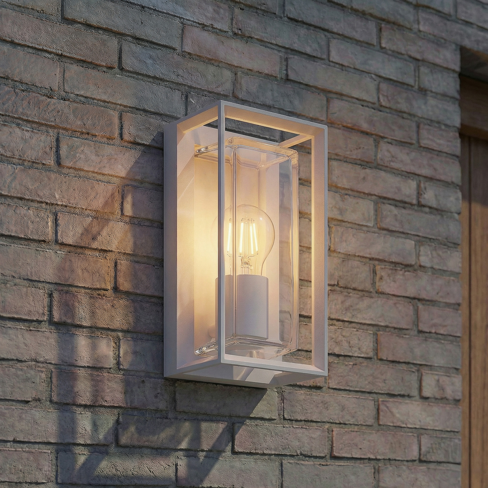 Ismera outdoor wall light IP65 white glass E27 - Arcchio Ismera outdoor wall light IP65 white glass E27 - Arcchio