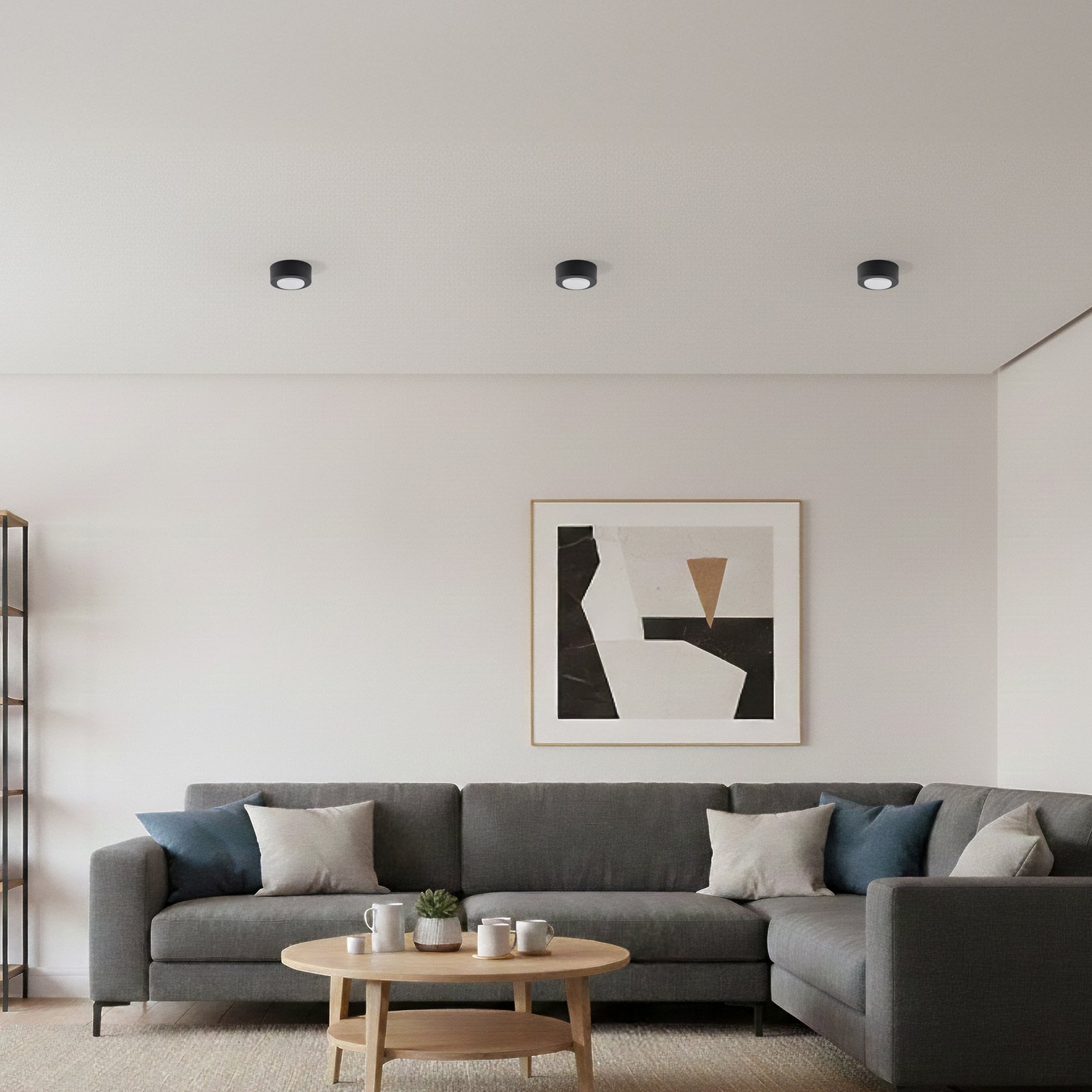 SPOT 53 downlight, black, Ø 11.5 cm, metal, GX53