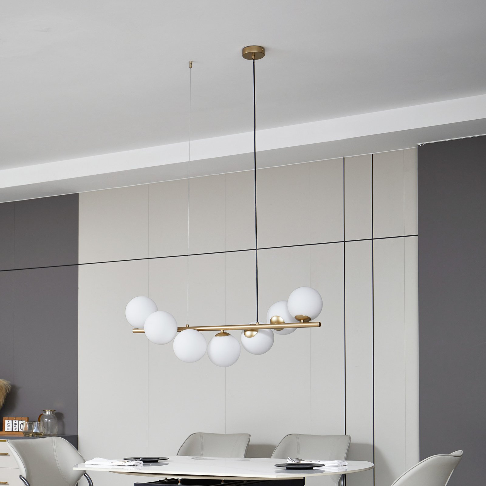 Isandro 7 Pendant Gold/Opal - Lucande