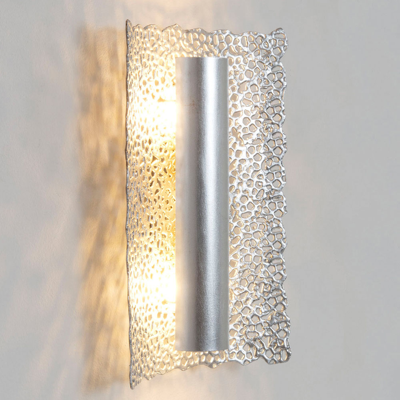 Utopistico wall light in silver and chrome