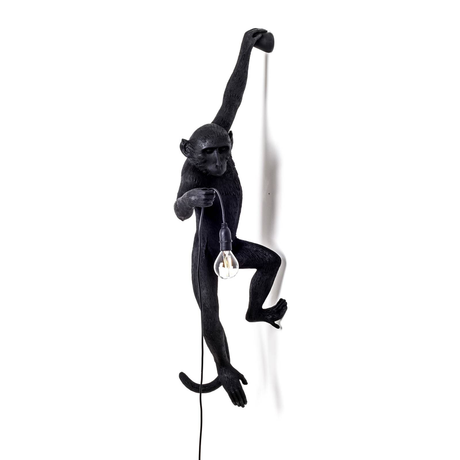 SELETTI Applique déco LED Monkey Lamp gauche noire