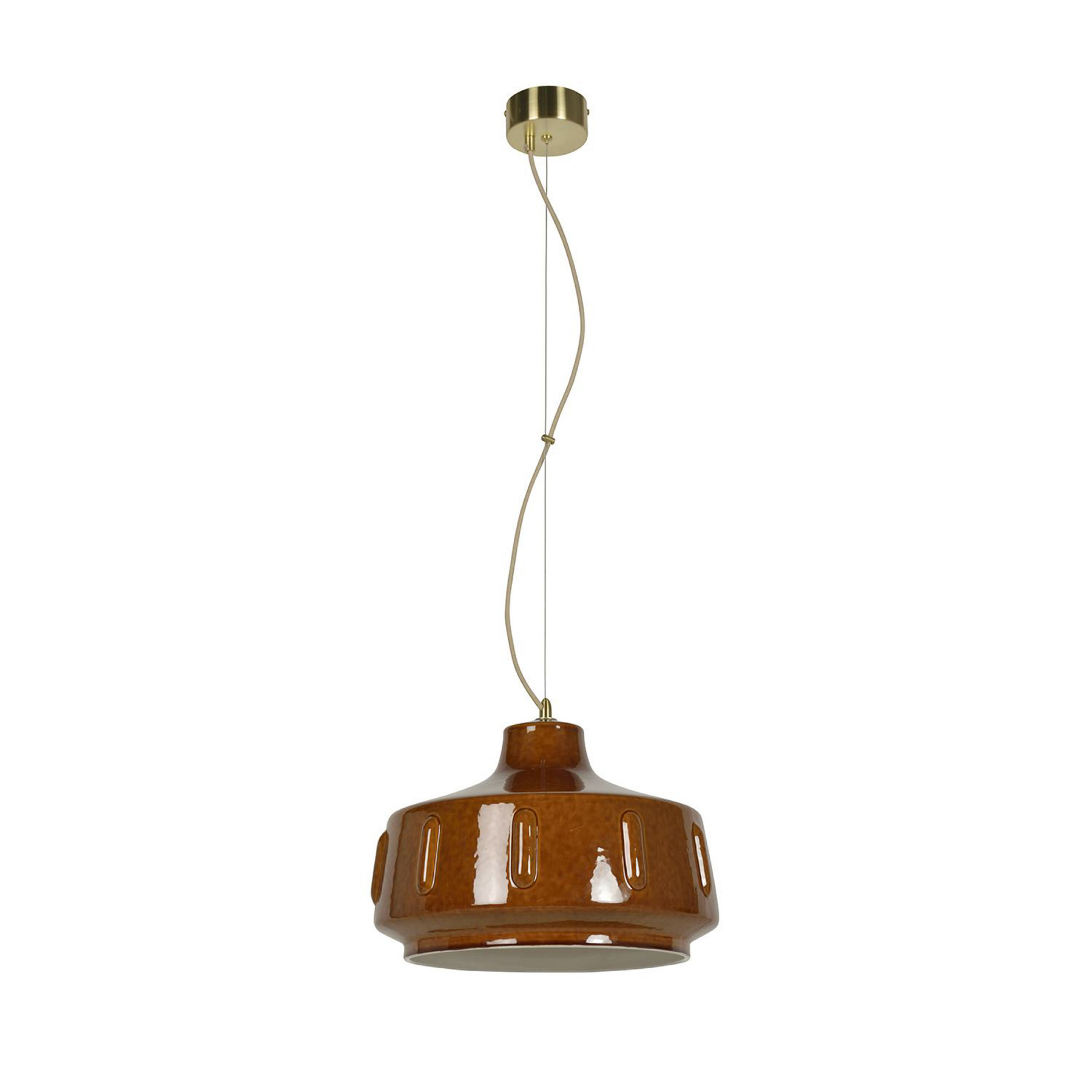 Jimmy Hängelampe Ø 38 cm, braun Keramik - MARKET SET