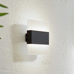 Lindby LED outdoor wall light Branor, aluminium, dark grey, IP54