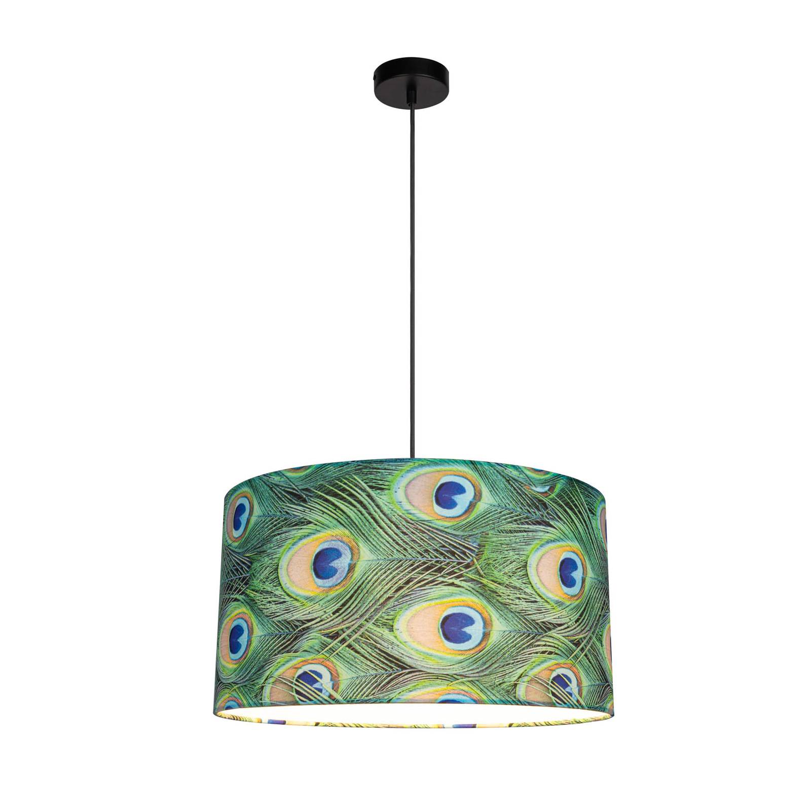 Hänglampa Pfau Ø 45 cm, grön