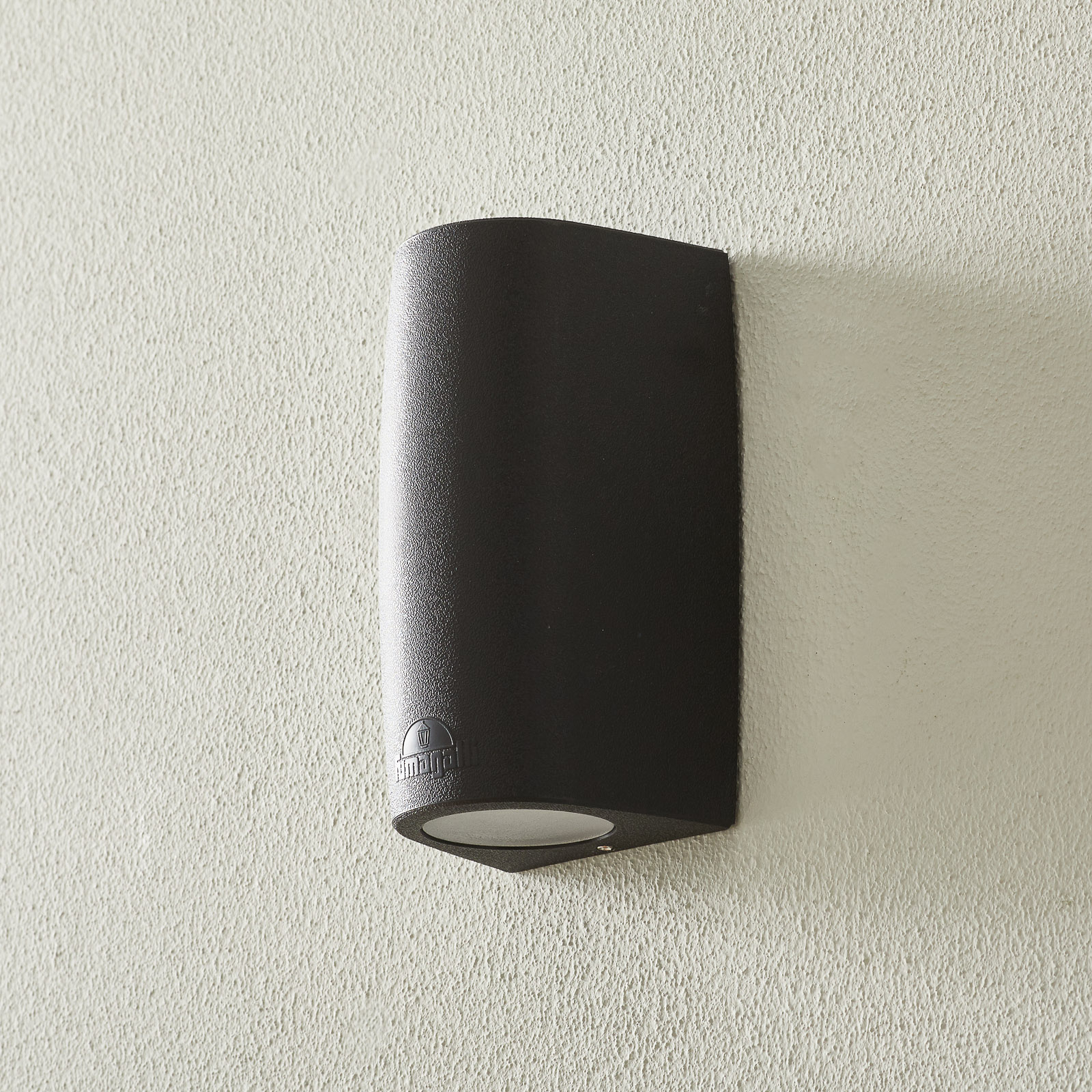 Marta 90 outdoor wall light, black/frosted, GU10 CCT, down
