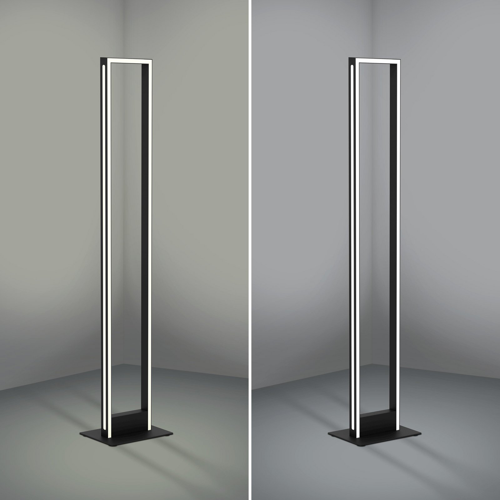 EGLO connect LED floor lamp Savilanas-Z, black, CCT