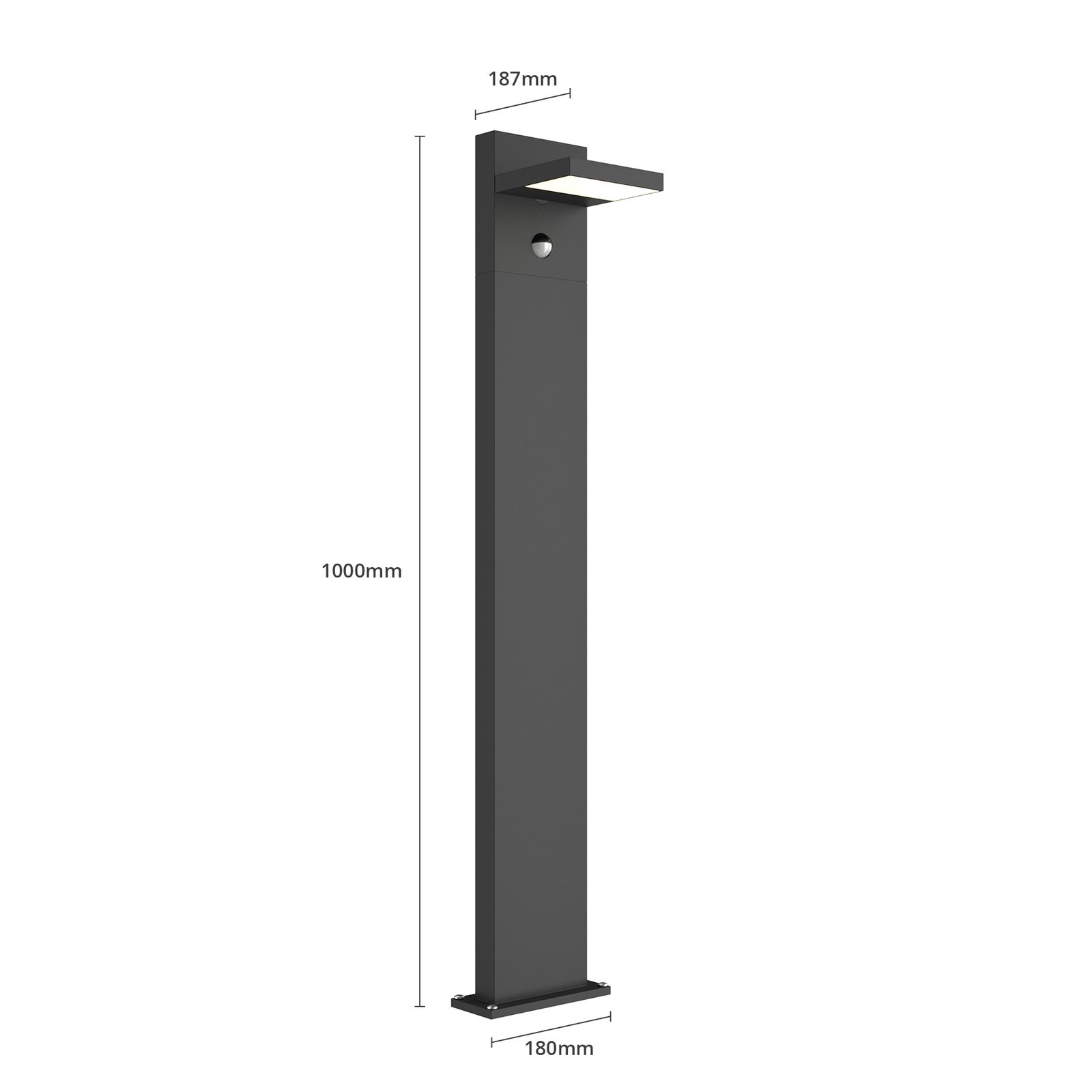 Silvan LED Garten Leuchte H100 w/Sensor Graphite - Lucande