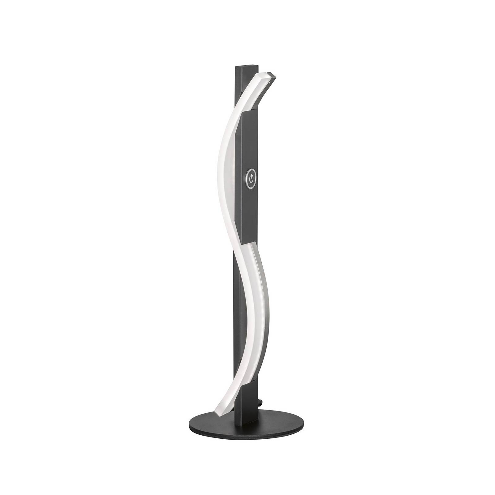 LED-Tischleuchte BRIDGE, schwarz, Höhe 41 cm, Metall, Dimmer